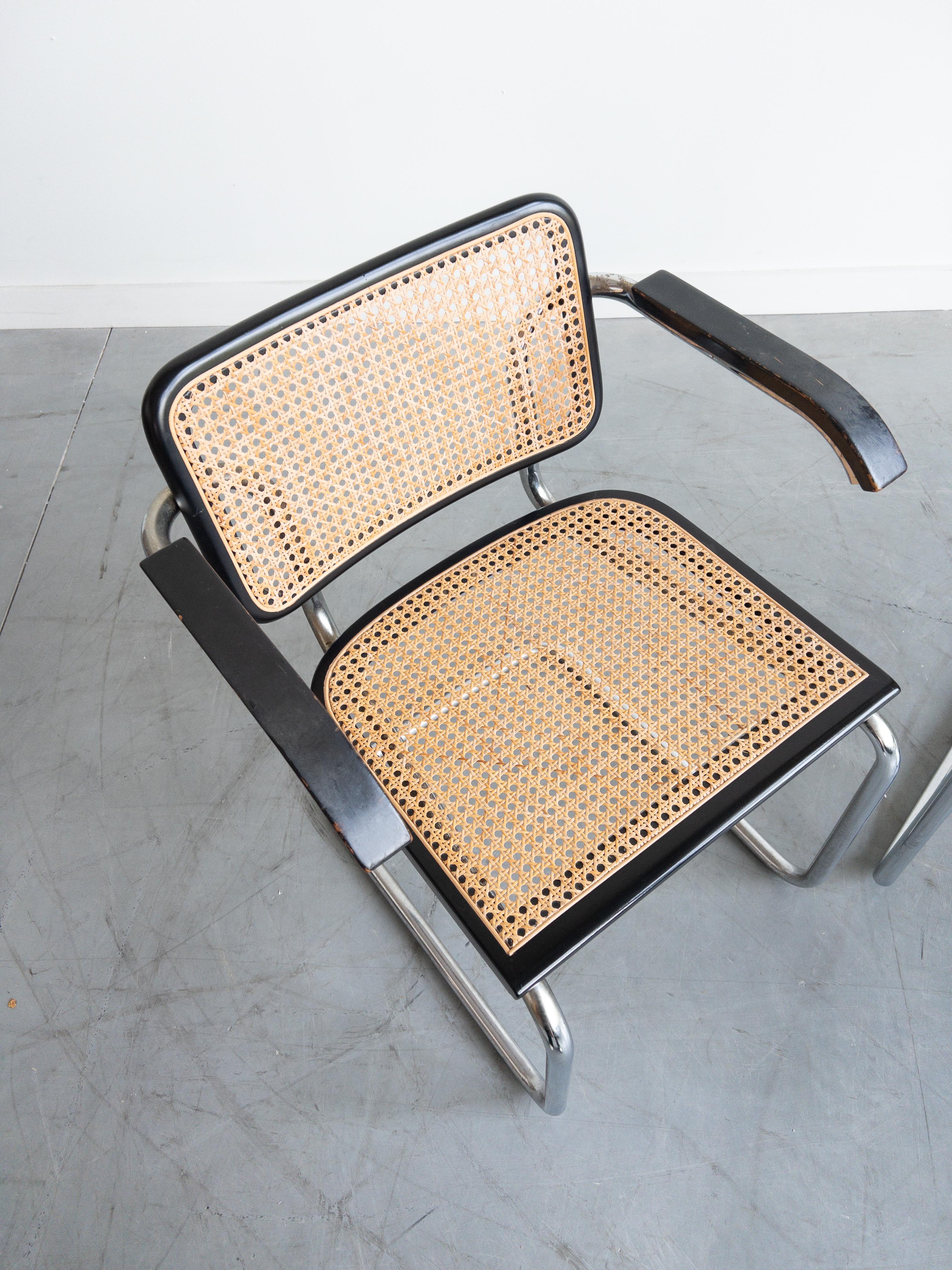 Pareja de sillones Cesca de Marcel Breuer para Gavina Knoll, Italia Moderno de mediados de siglo en venta