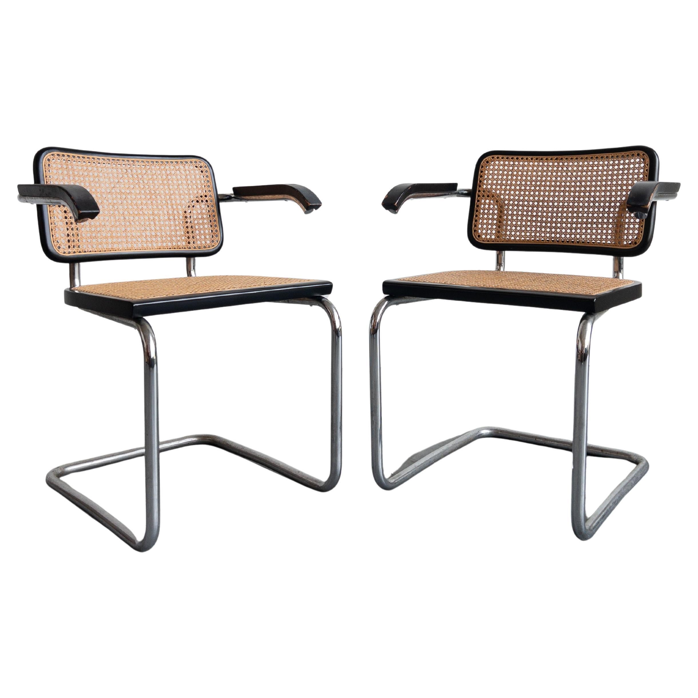 Pareja de sillones Cesca de Marcel Breuer para Gavina Knoll, Italia en venta