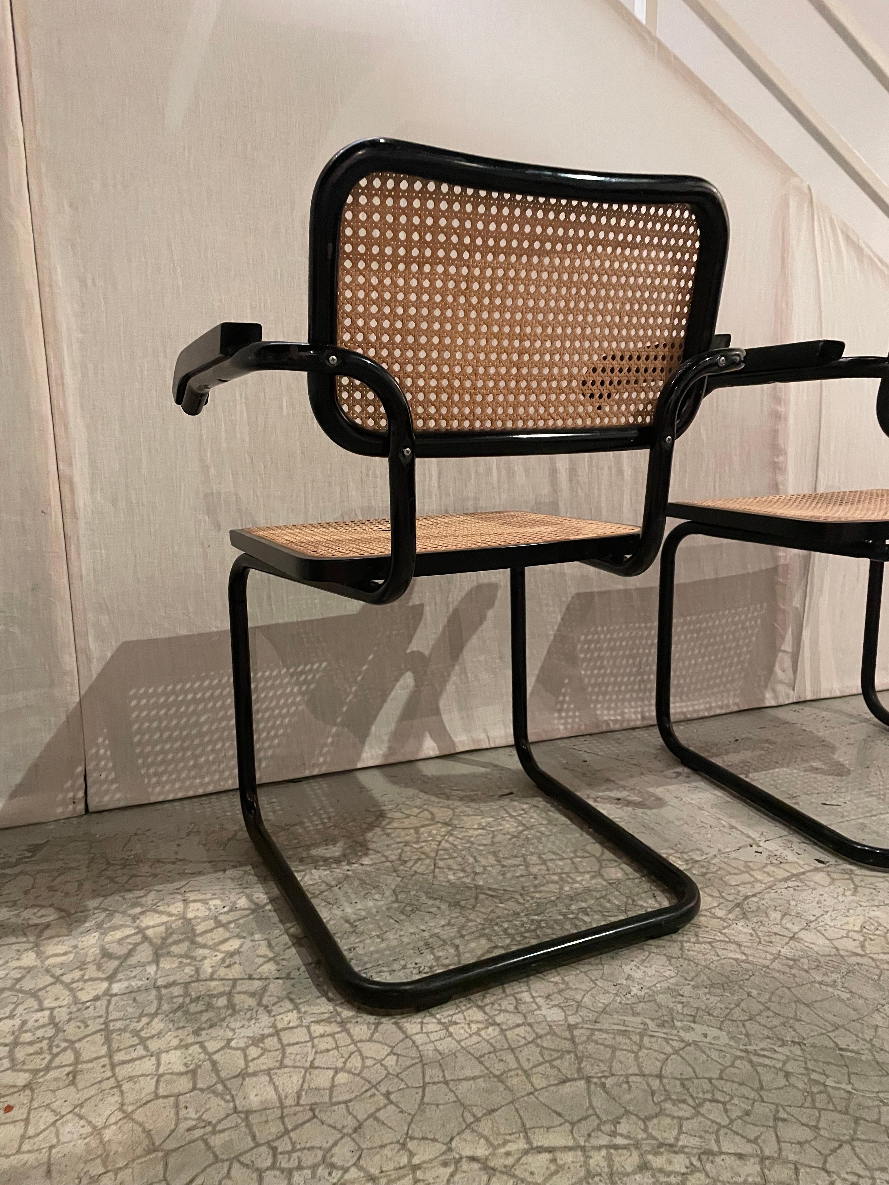 Late 20th Century Pair of Cesca B32 chairs by Marcel Breuer 1970s