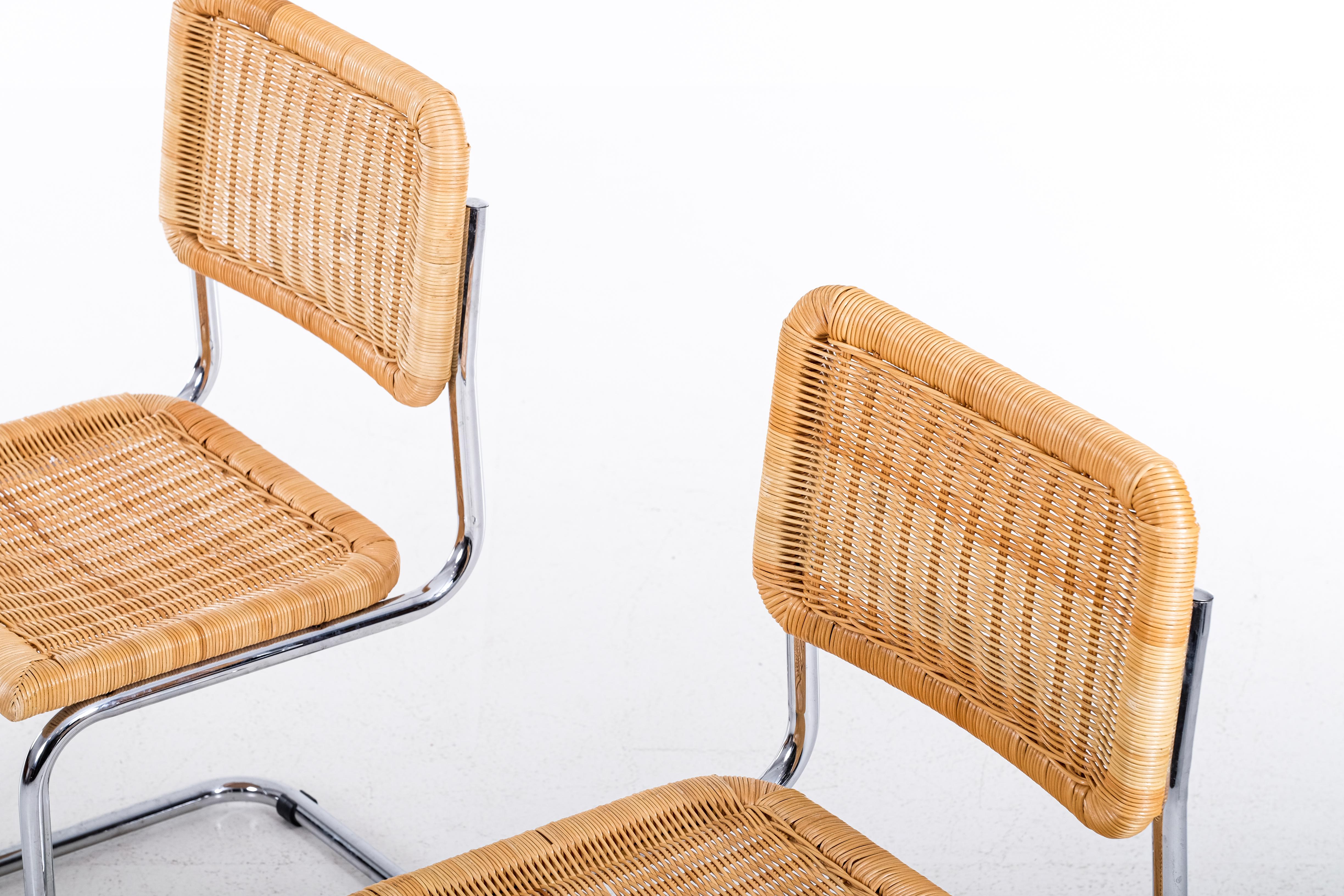 Bauhaus Pair of 'Cesca' chairs by Marcel Breuer, 1980s For Sale