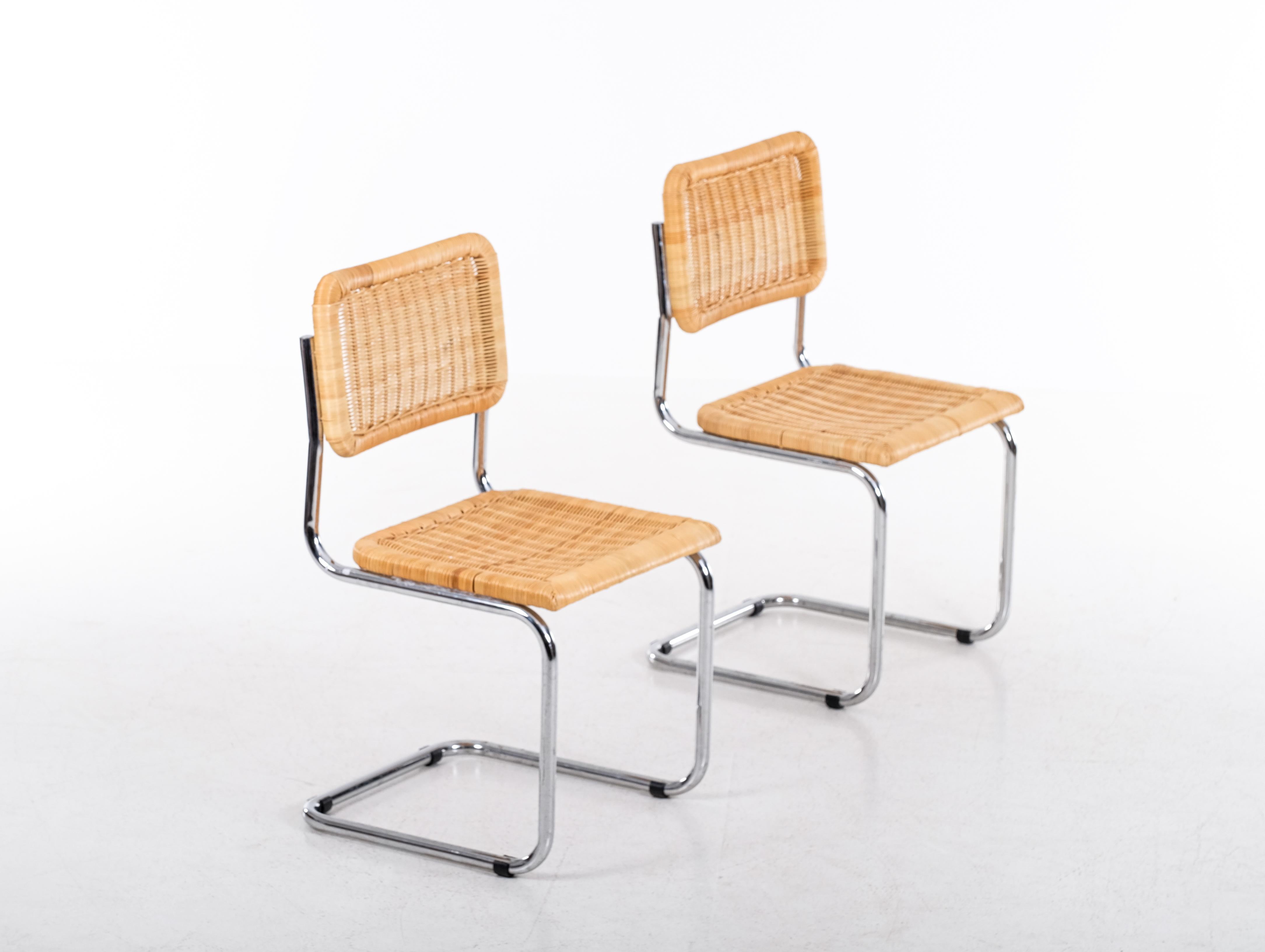 German Pair of 'Cesca' chairs by Marcel Breuer, 1980s For Sale