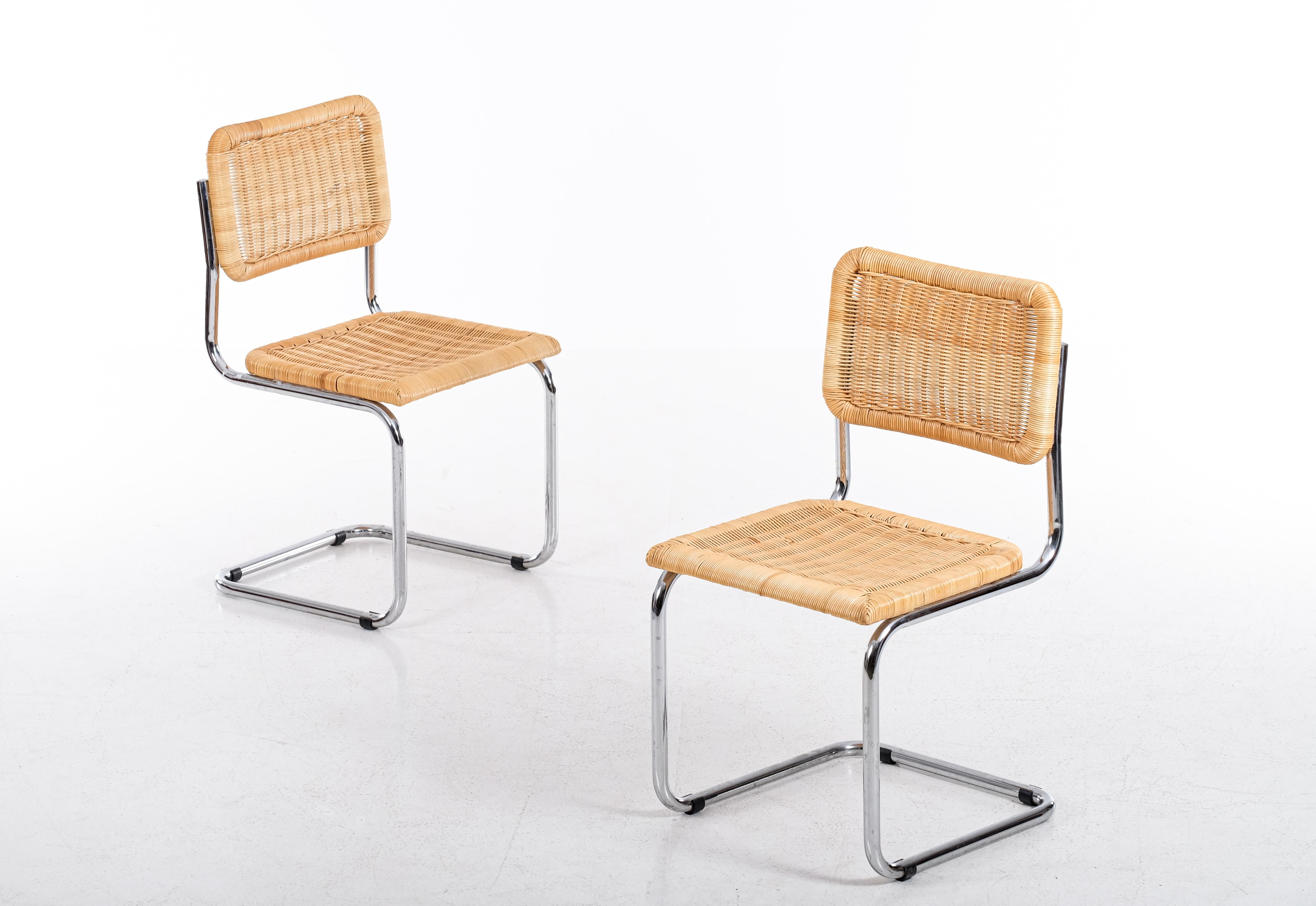 Late 20th Century Pair of 'Cesca' chairs by Marcel Breuer, 1980s For Sale