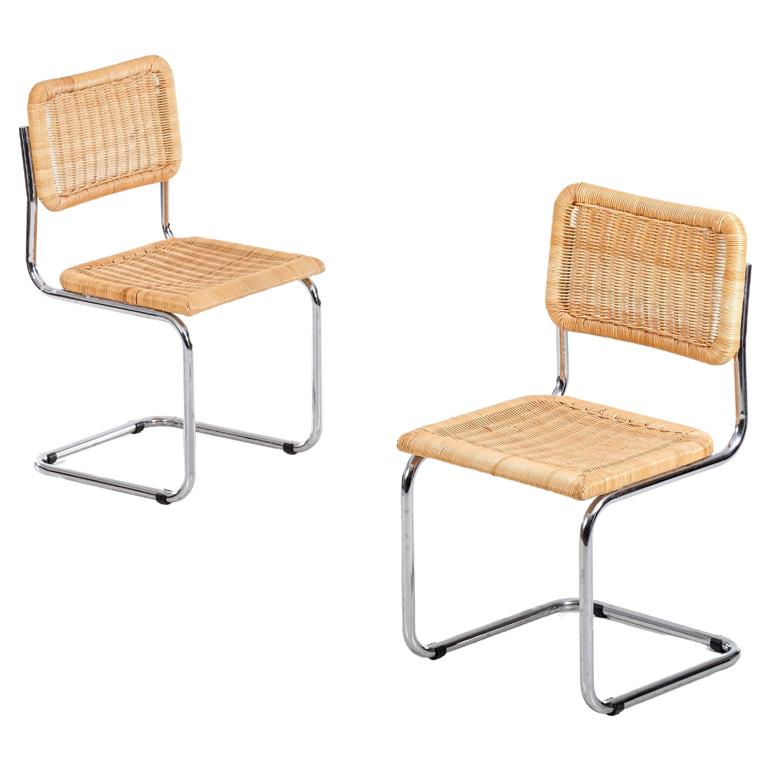 Paire de chaises Césca par Marcel Breuer, années 1980 en vente