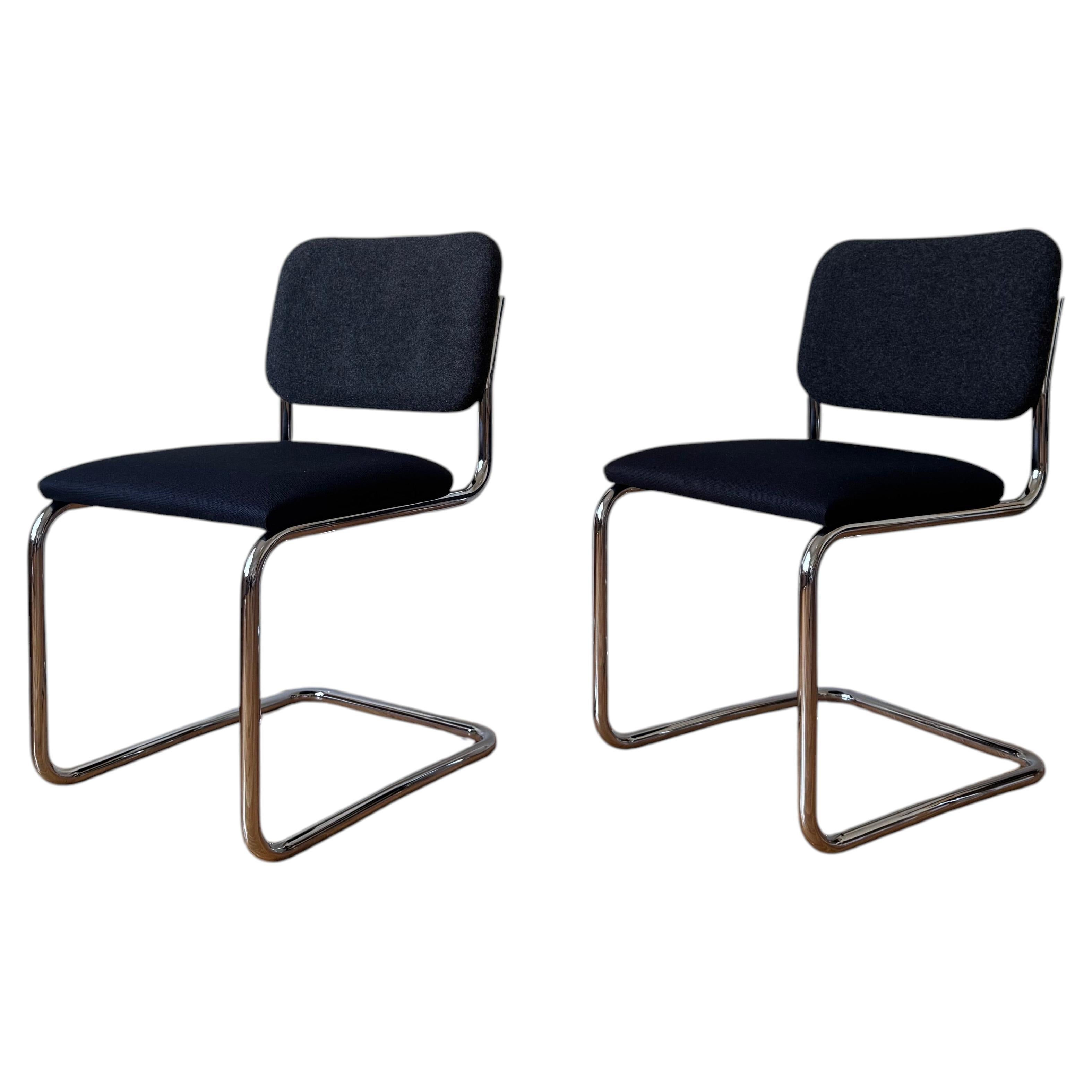 Paar Cesca Beistellstühle von Marcel Breuer für Knoll, Moderne Mitte des Jahrhunderts