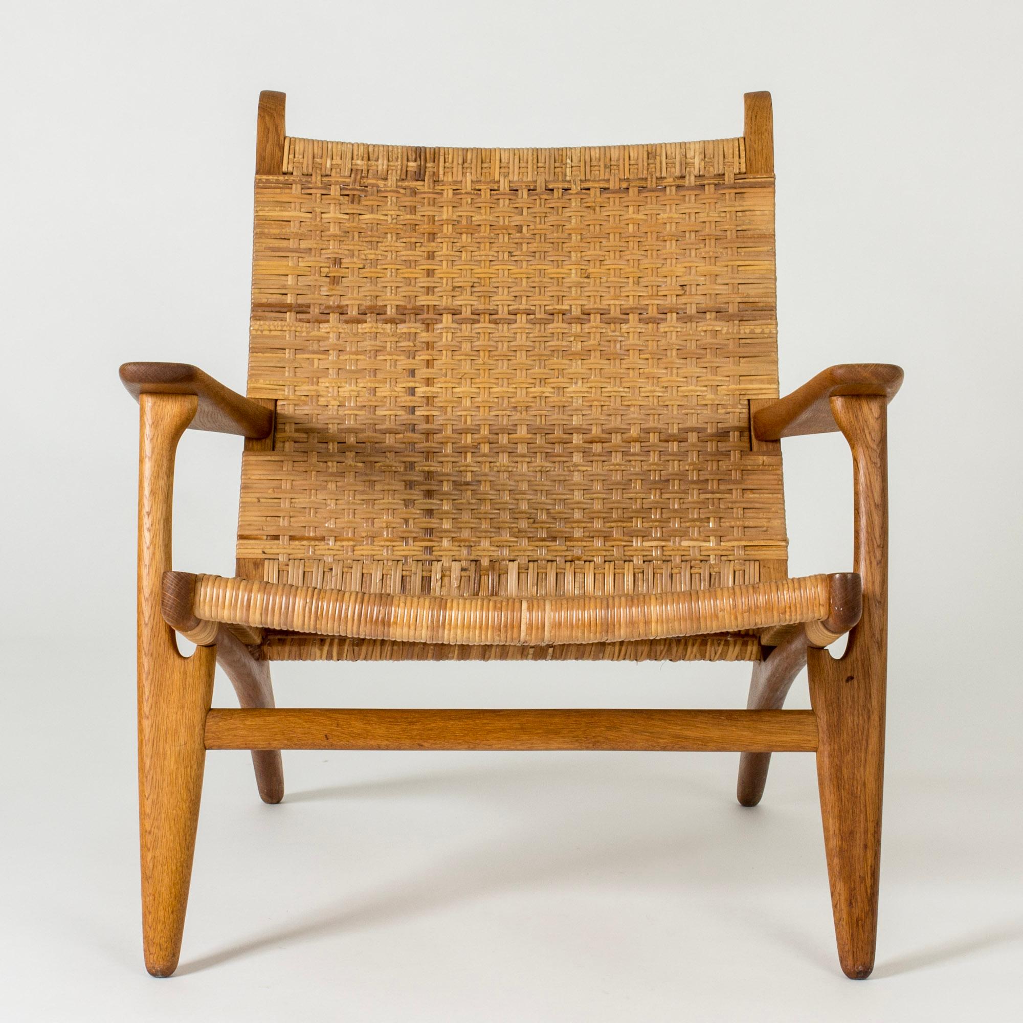 Danish Pair of “CH 27” Lounge Chairs by Hans J. Wegner, Denmark, 195os For Sale