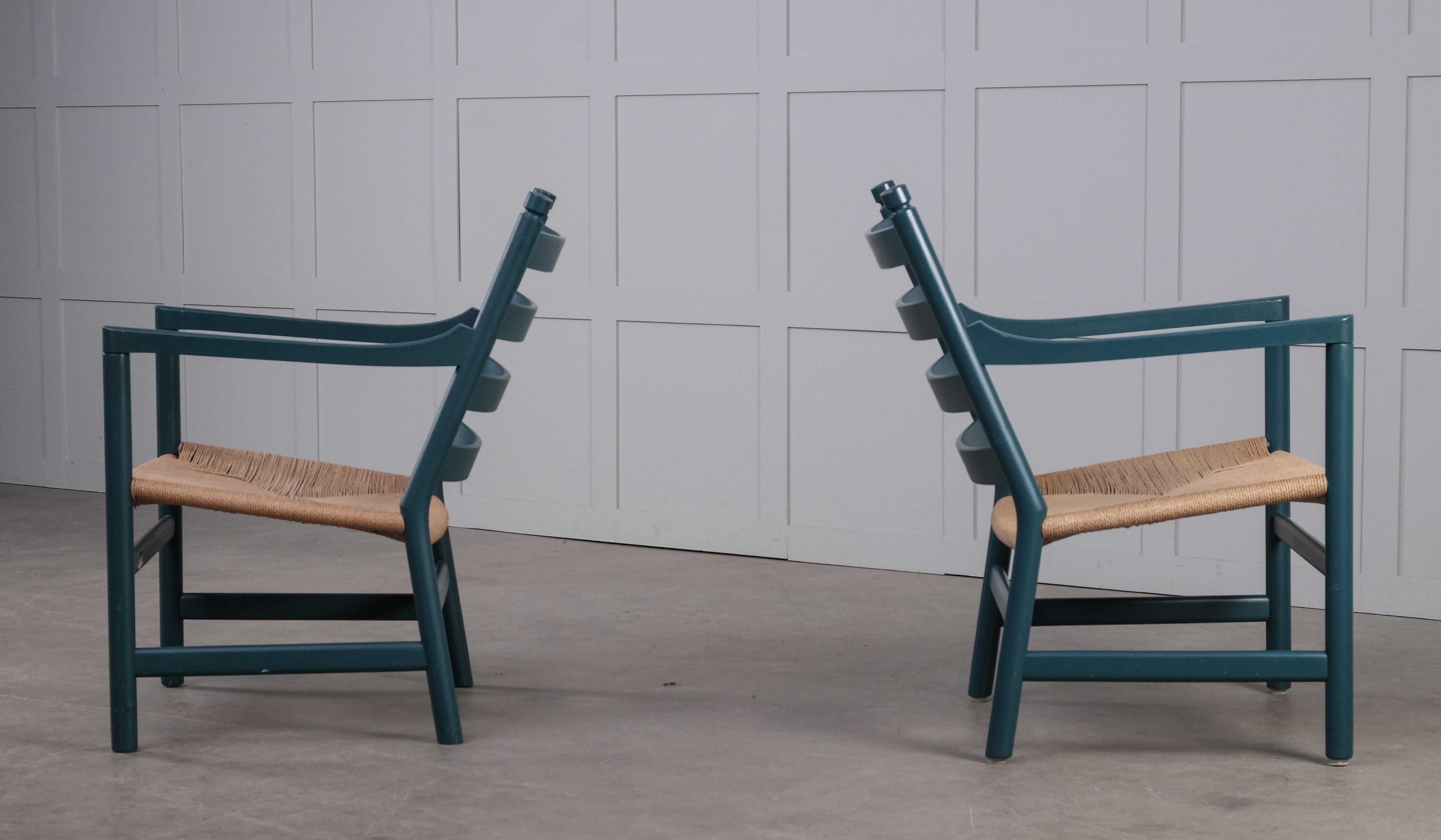 Pair of CH44 Lounge Chairs by Hans J. Wegner, Denmark, 1960s For Sale 6