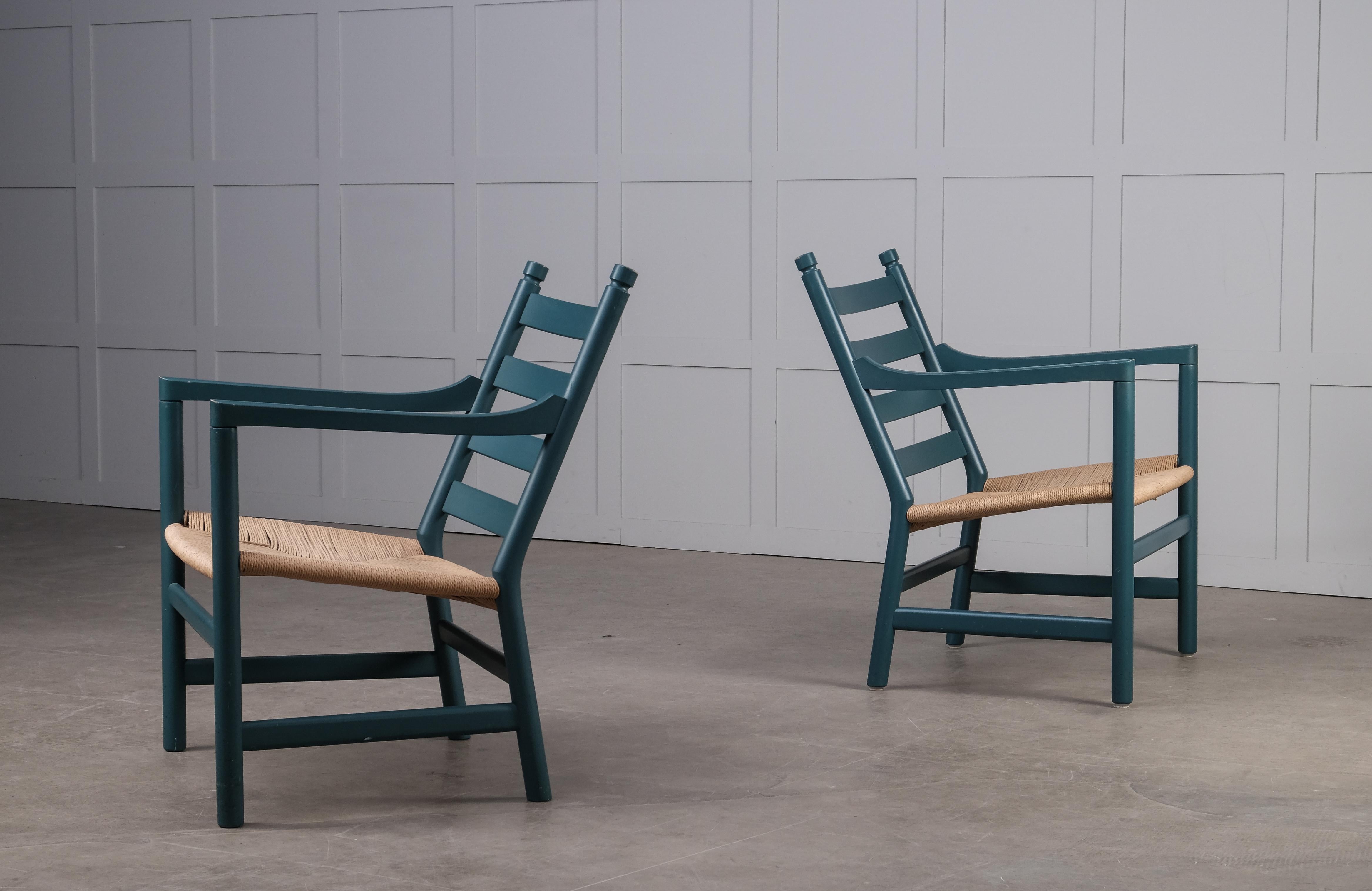 Pair of CH44 Lounge Chairs by Hans J. Wegner, Denmark, 1960s For Sale 1