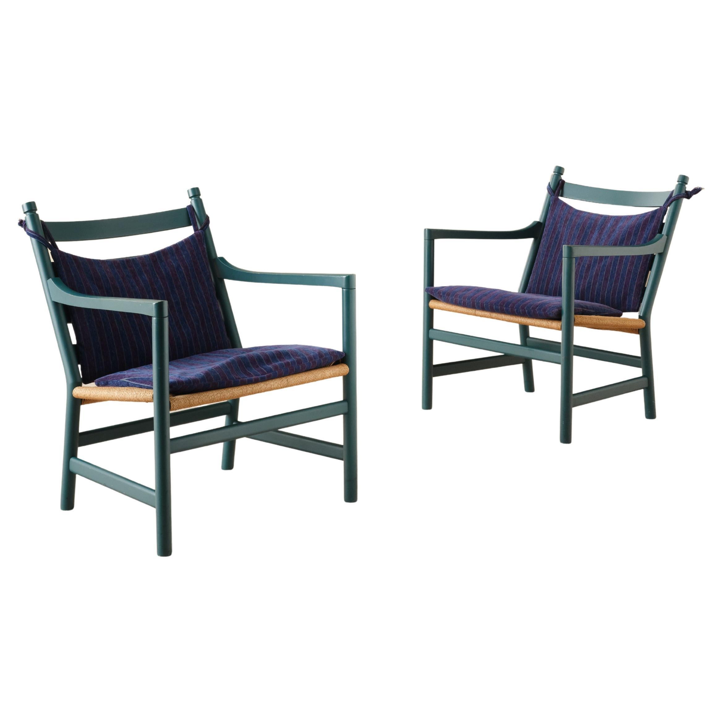 Pair of CH44 Lounge Chairs by Hans J. Wegner, Denmark, 1960s For Sale