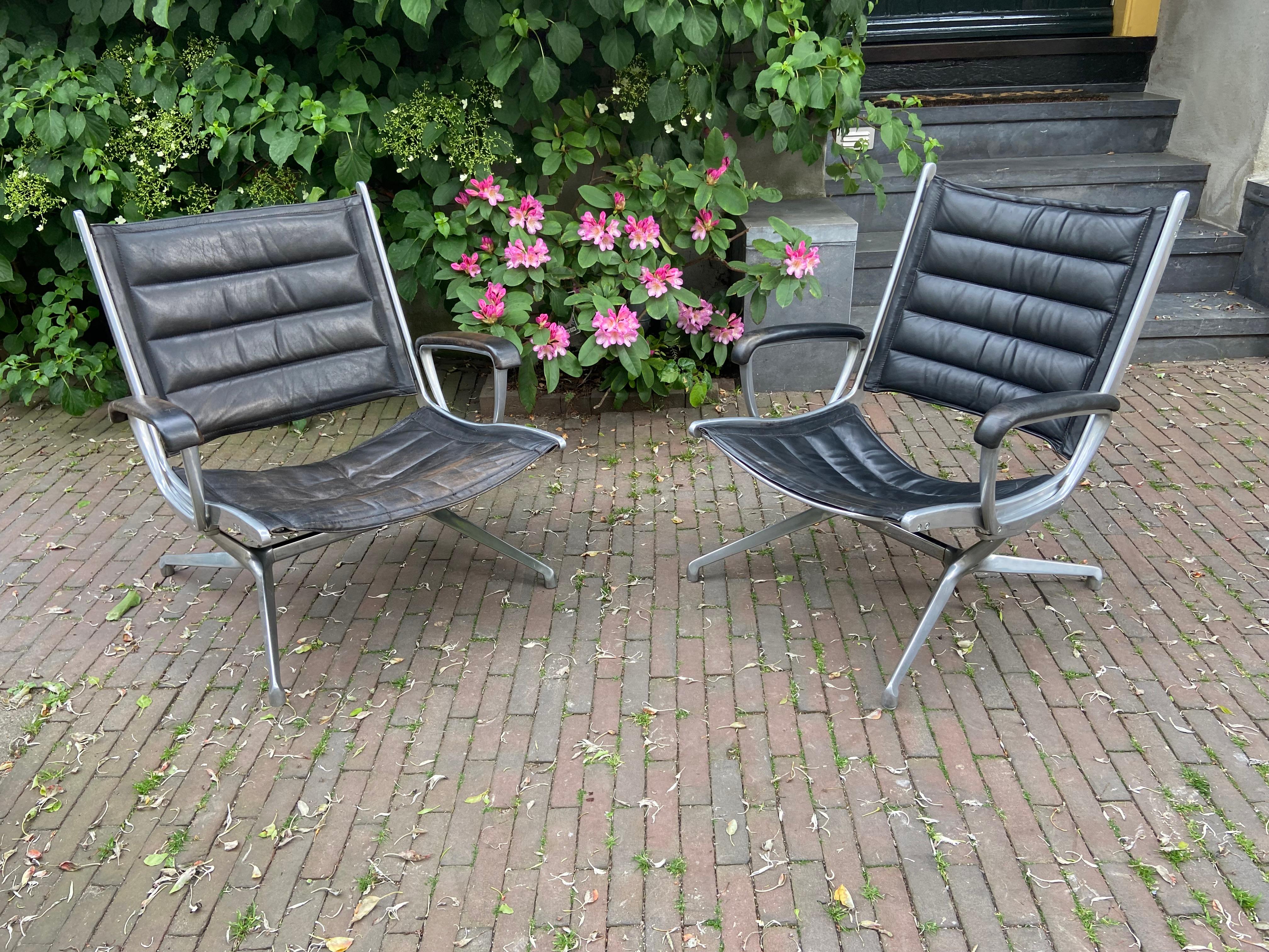 Steel Pair of chairs, 1960ties For Sale
