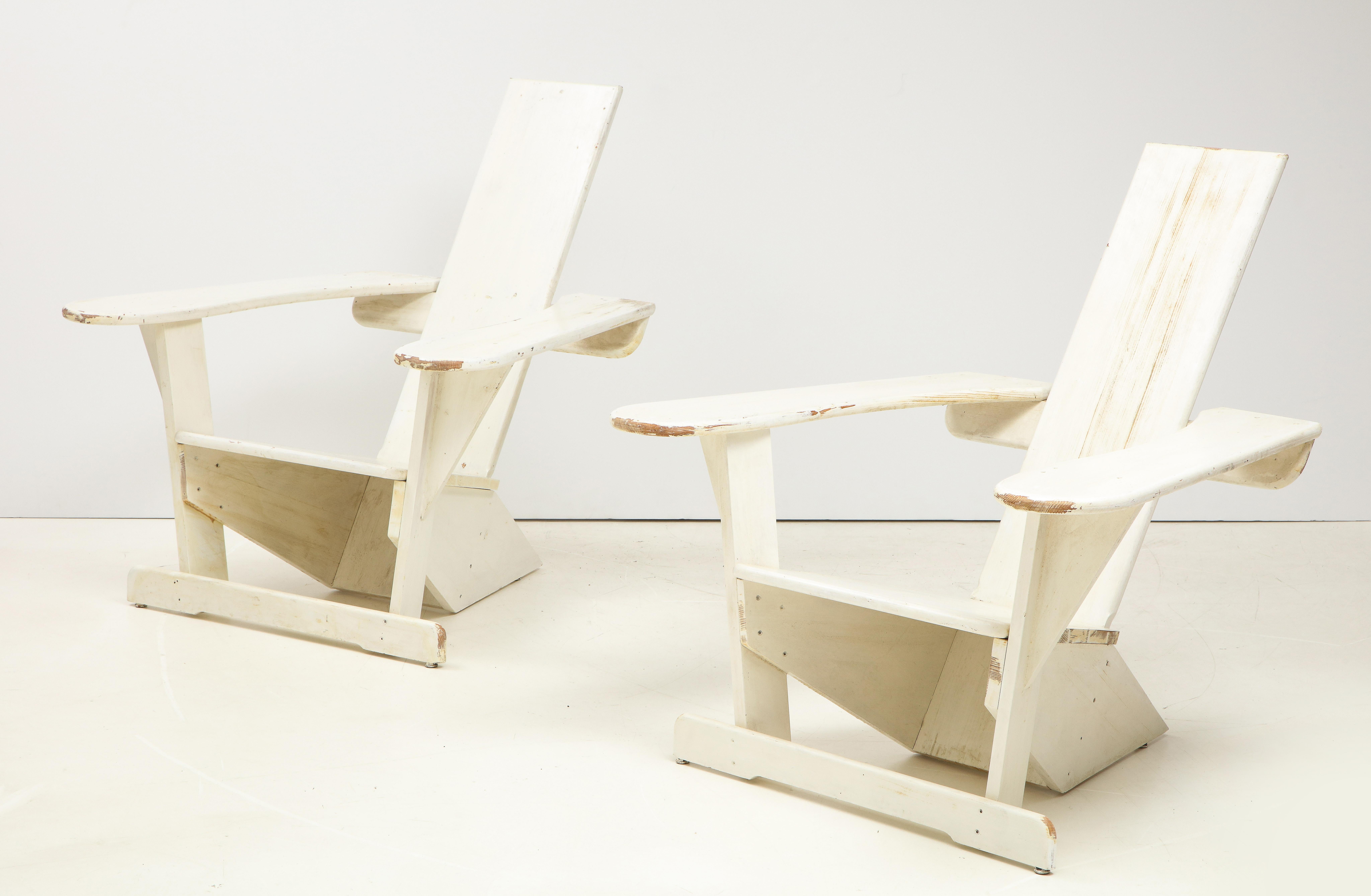 Wood Pair of Chairs after Pierre Dariel, ‘Biarrtiz’ model, France, c. 1926