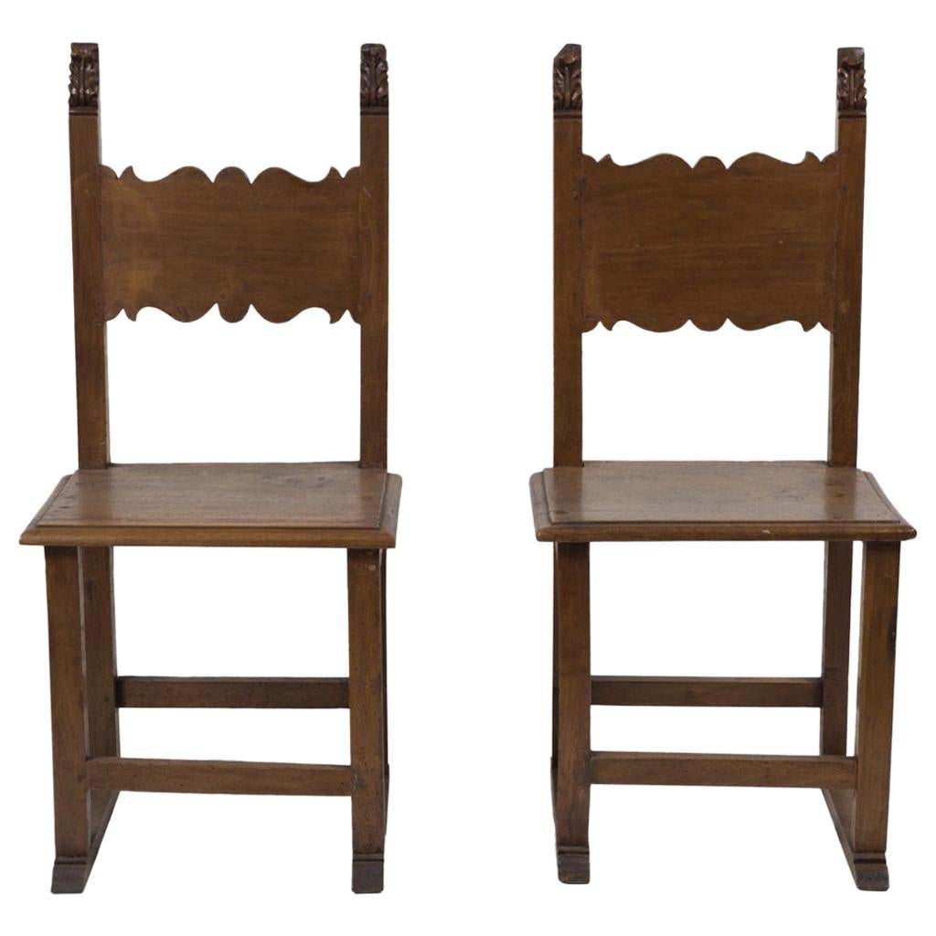 Pair of Chairs and a Stool, Italy, 19th Century