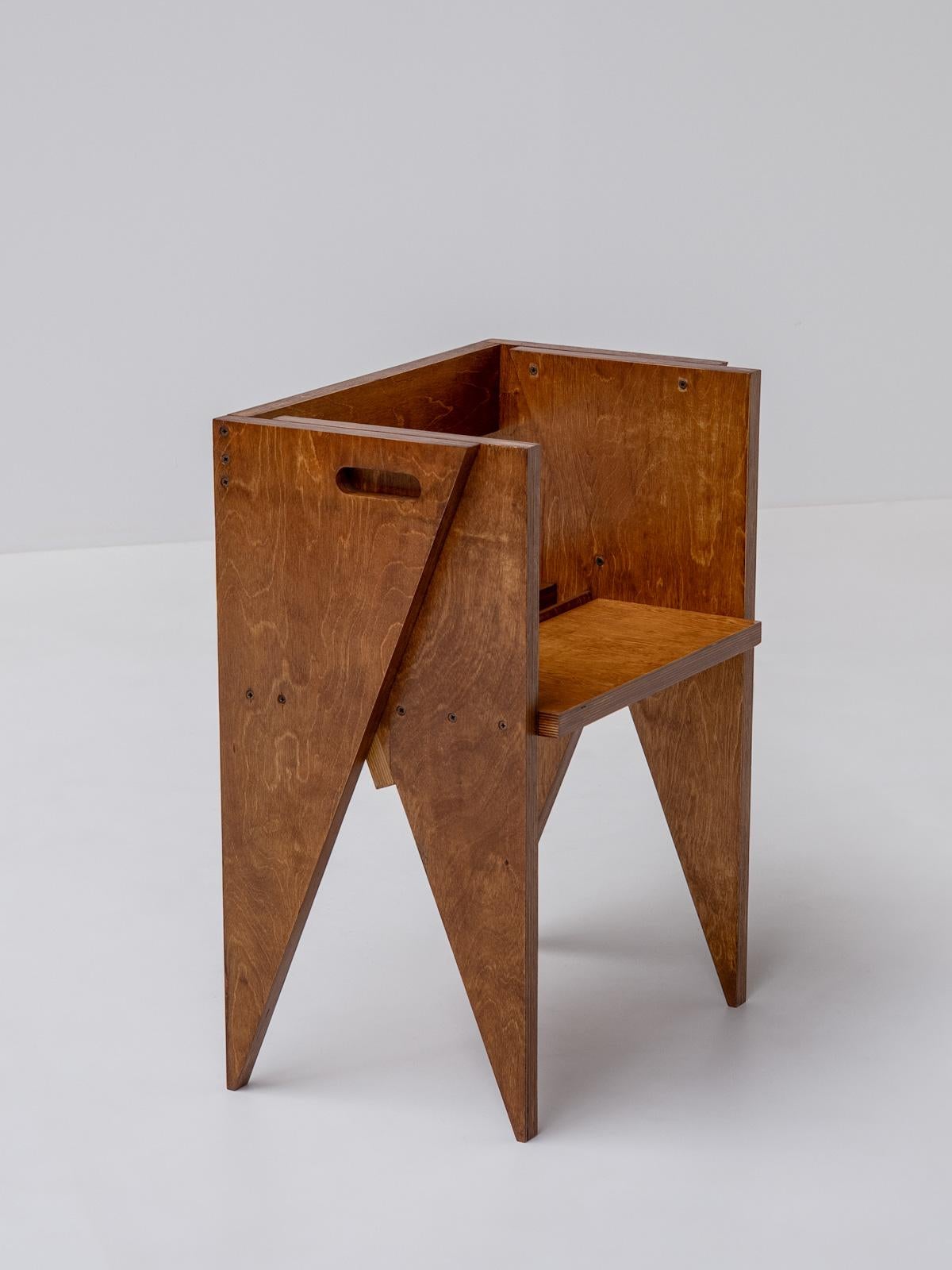 Italian Pair of Chairs attr to Cesare Leonardi's Solidi series, 1980s For Sale
