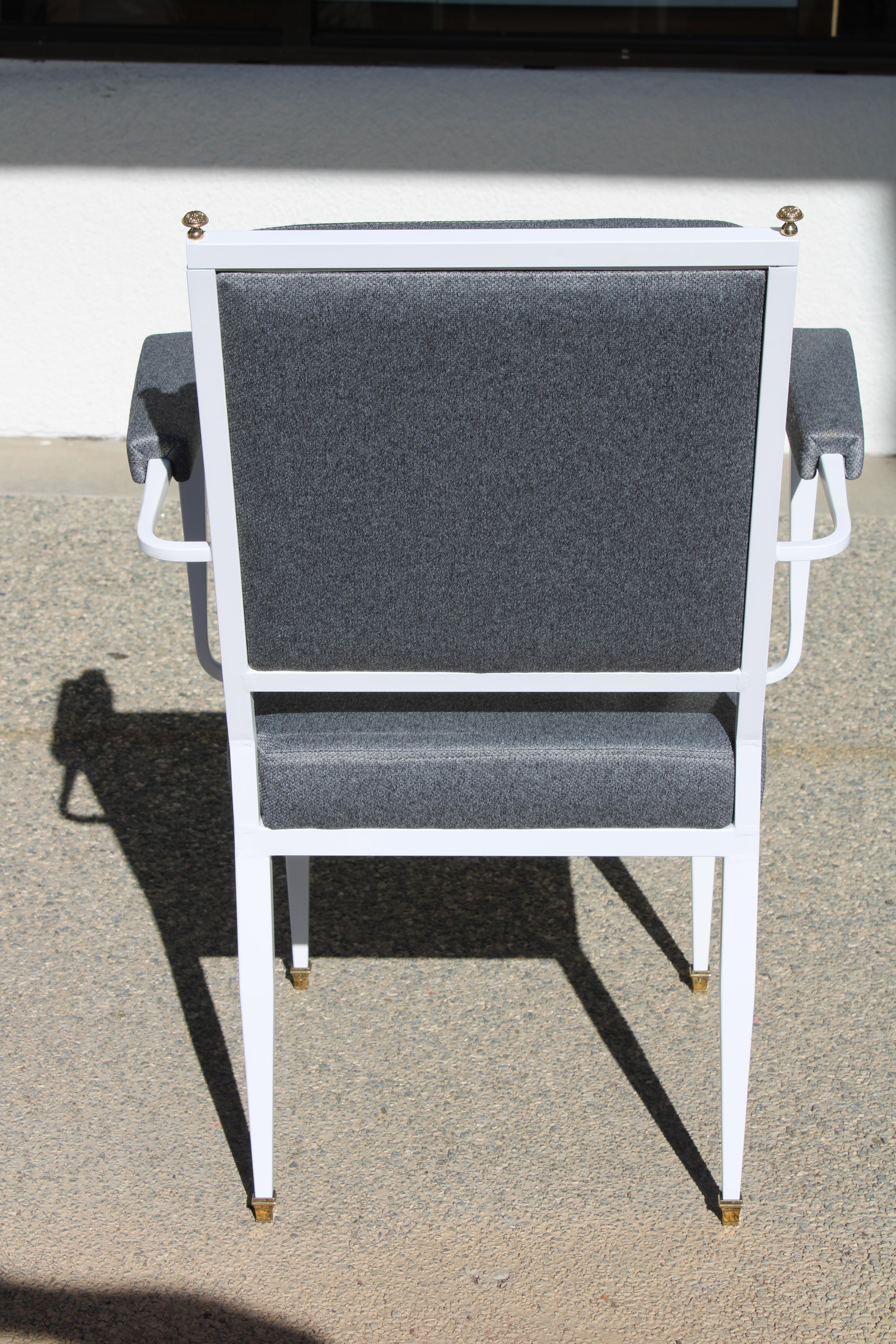 Paar Stühle, Andre Arbus zugeschrieben (1903 - 1969) (Messing) im Angebot
