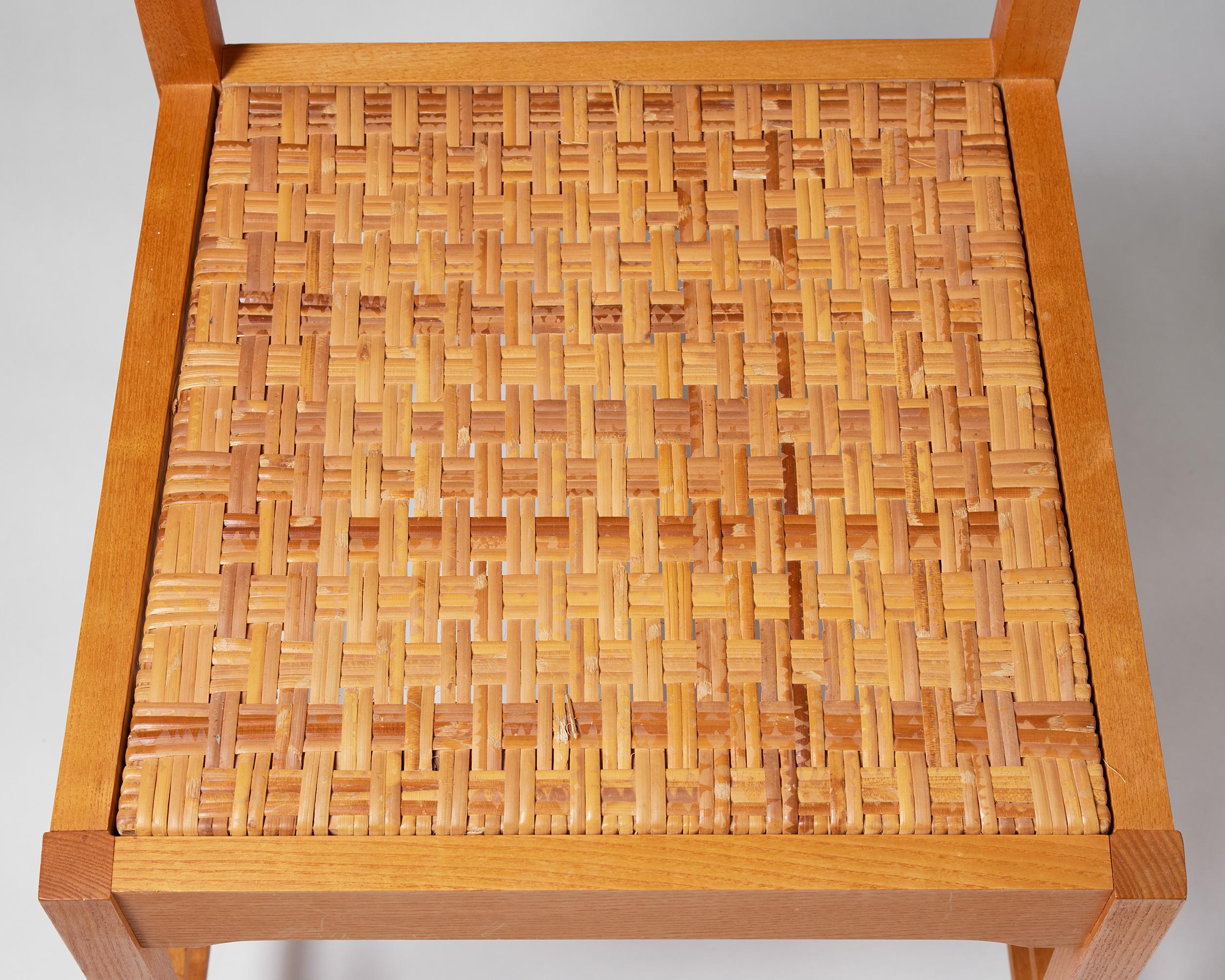 Paar Stühle, Erik Chambert zugeschrieben, Schweden, 1950er Jahre, Perlmutt-Intarsienarbeit im Angebot 3