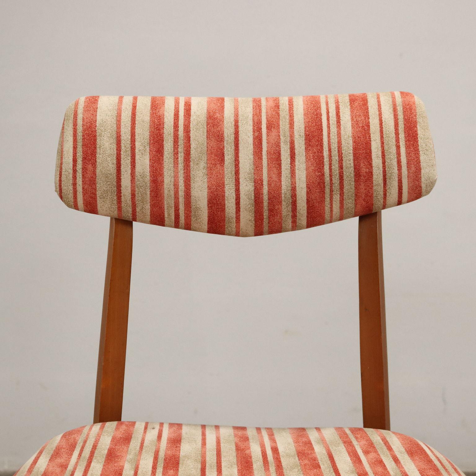 Italian Pair of Chairs Beech, Italy, 1960s For Sale