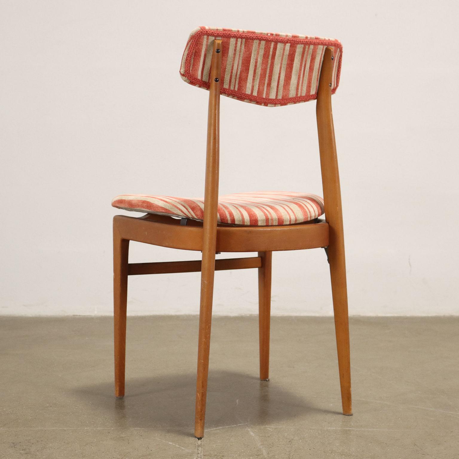 Pair of Chairs Beech, Italy, 1960s For Sale 1