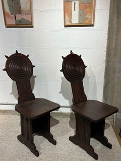 Pair of chairs by Charles Dudouyt