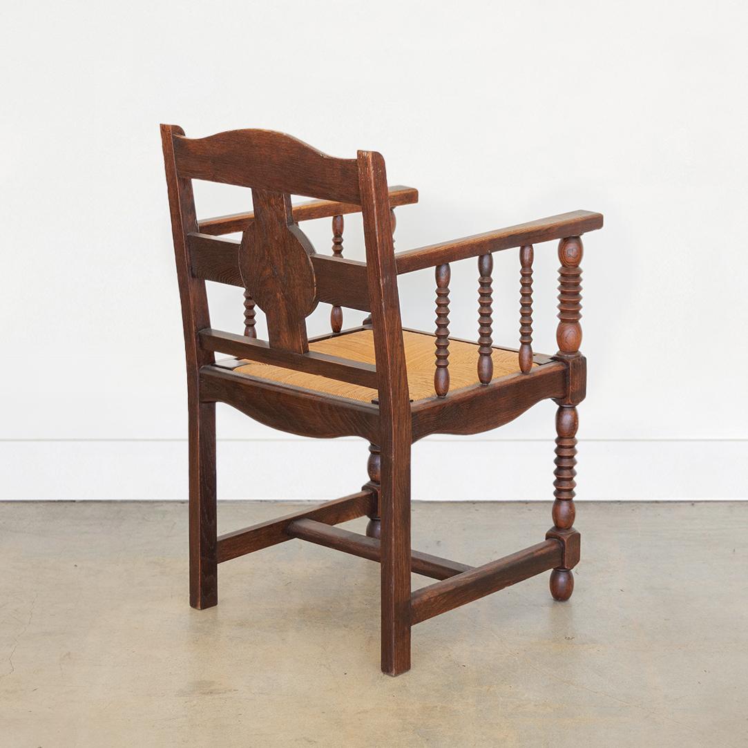 Rush Pair of Chairs by Charles Dudouyt For Sale