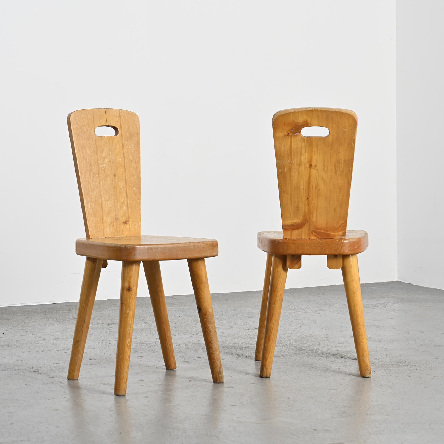 Pair of Chairs by Christian Durupt, Meribel 1960 For Sale 5