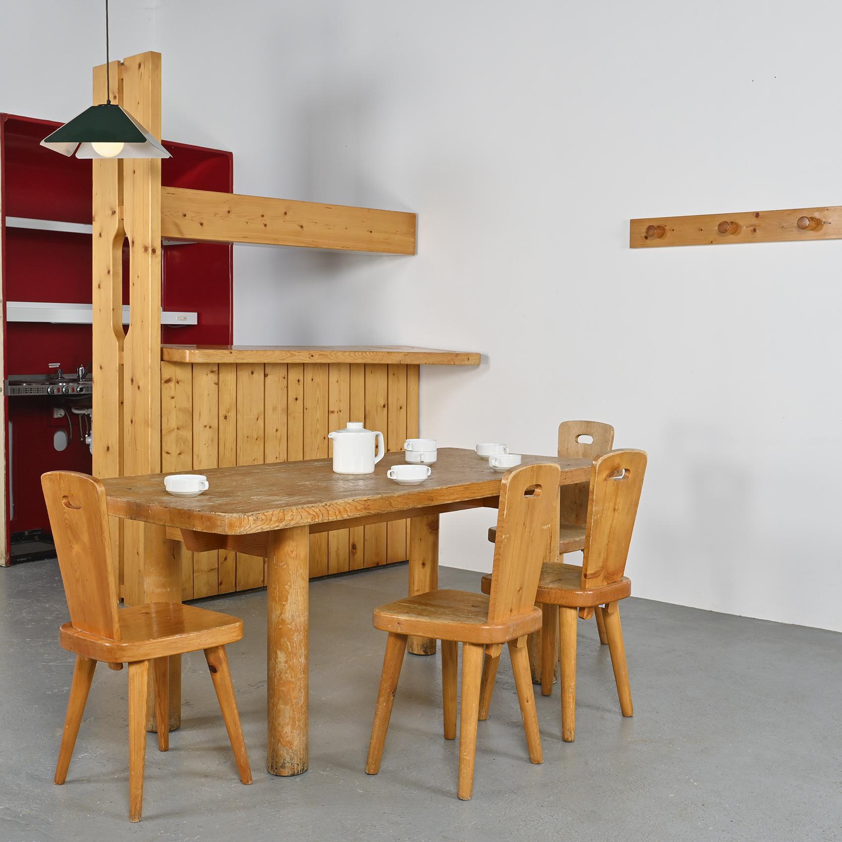 Pair of Chairs by Christian Durupt, Meribel 1960 For Sale 8