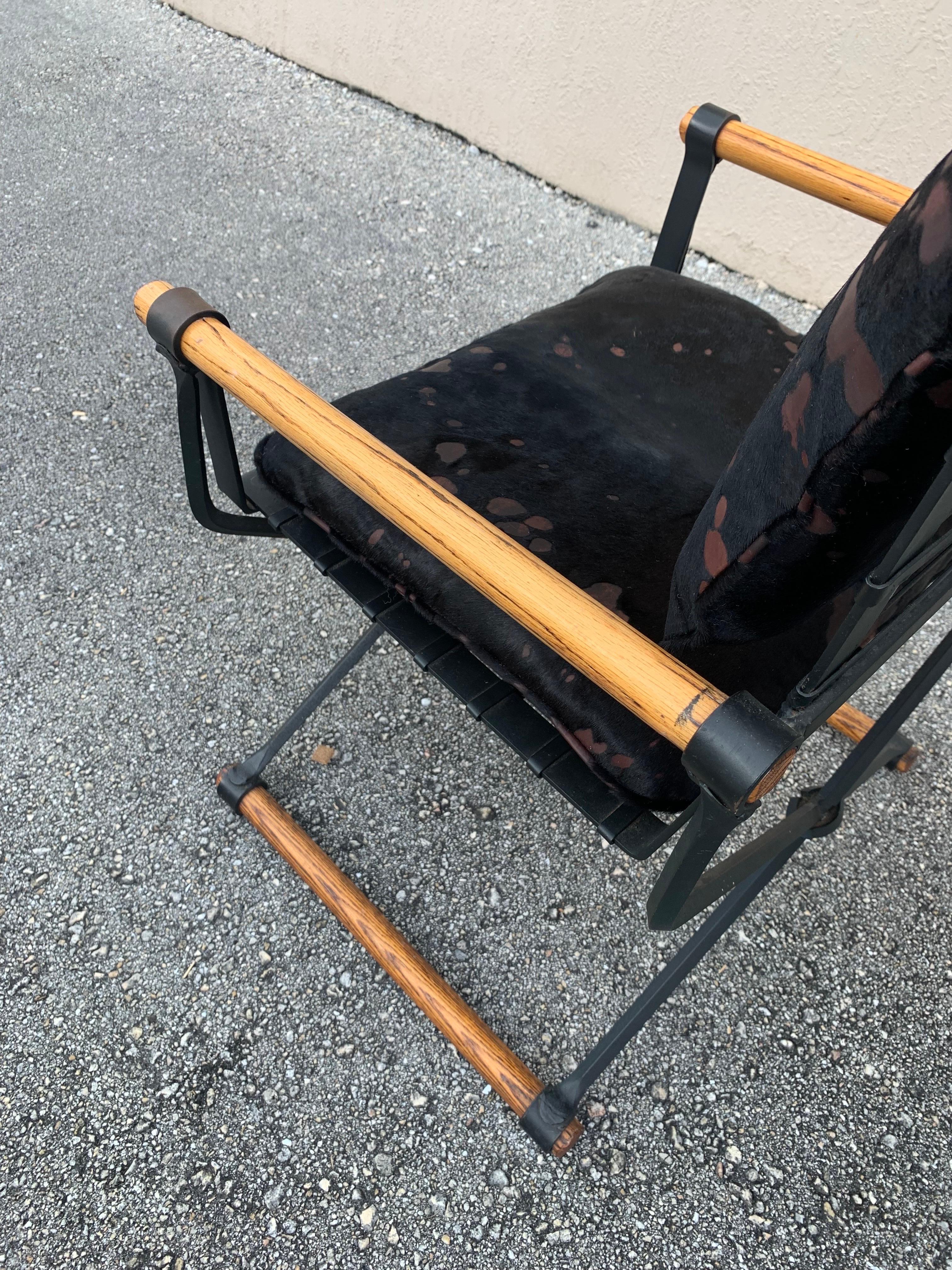Paire de chaises par Cleo Baldon pour Terra Furniture, cuir sur tissu d'ameublement en vente 5