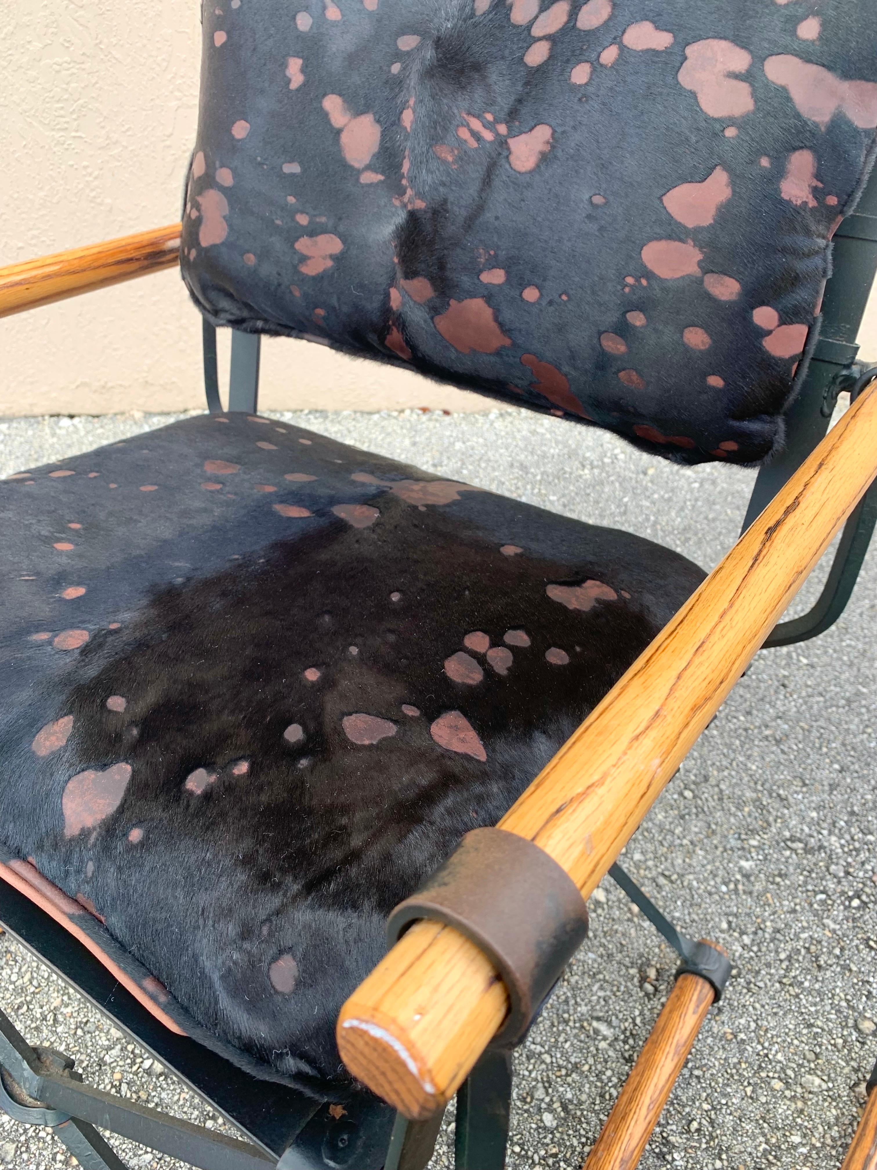 Paire de chaises par Cleo Baldon pour Terra Furniture, cuir sur tissu d'ameublement en vente 6