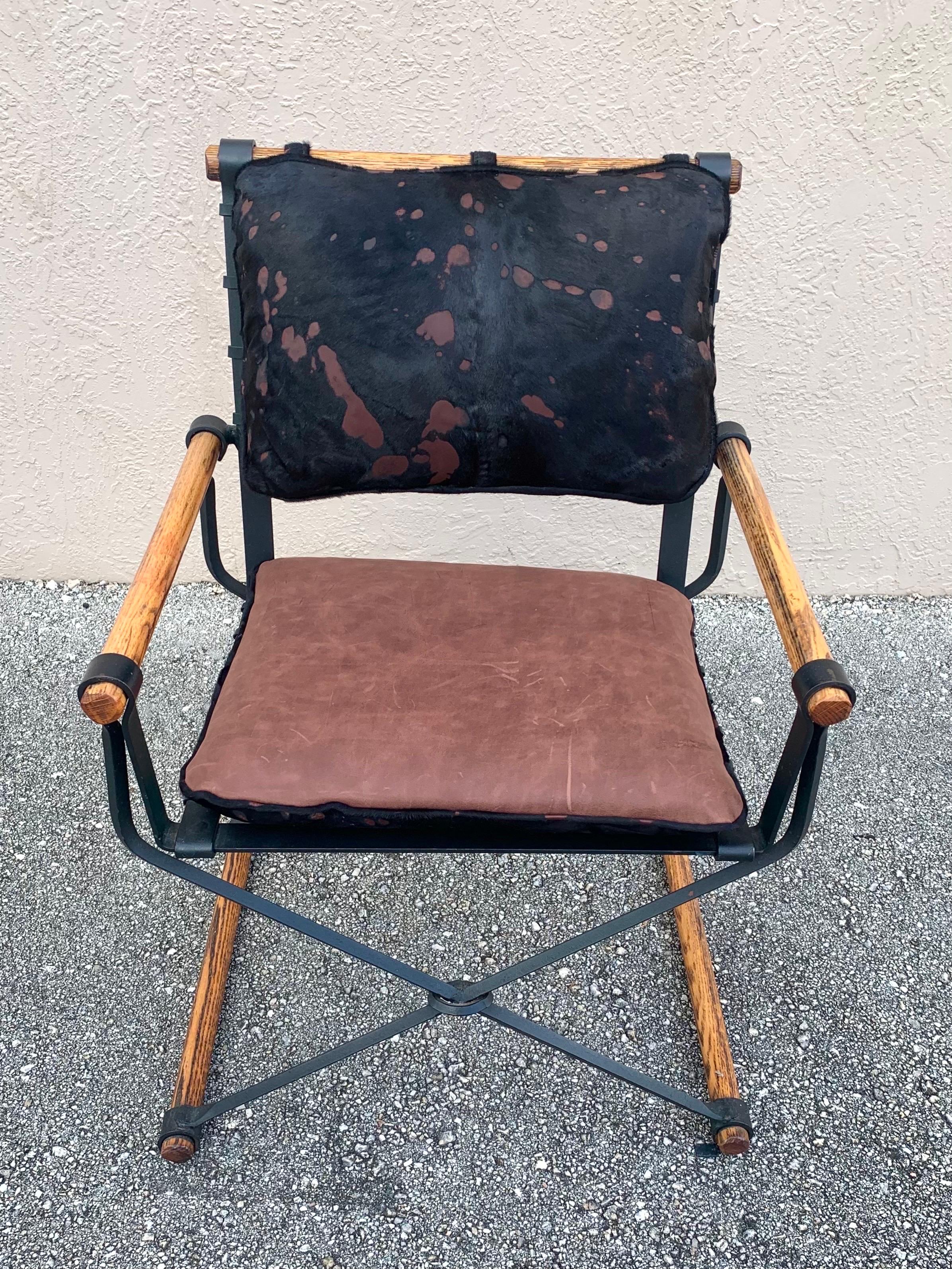 Paire de chaises par Cleo Baldon pour Terra Furniture, cuir sur tissu d'ameublement en vente 7