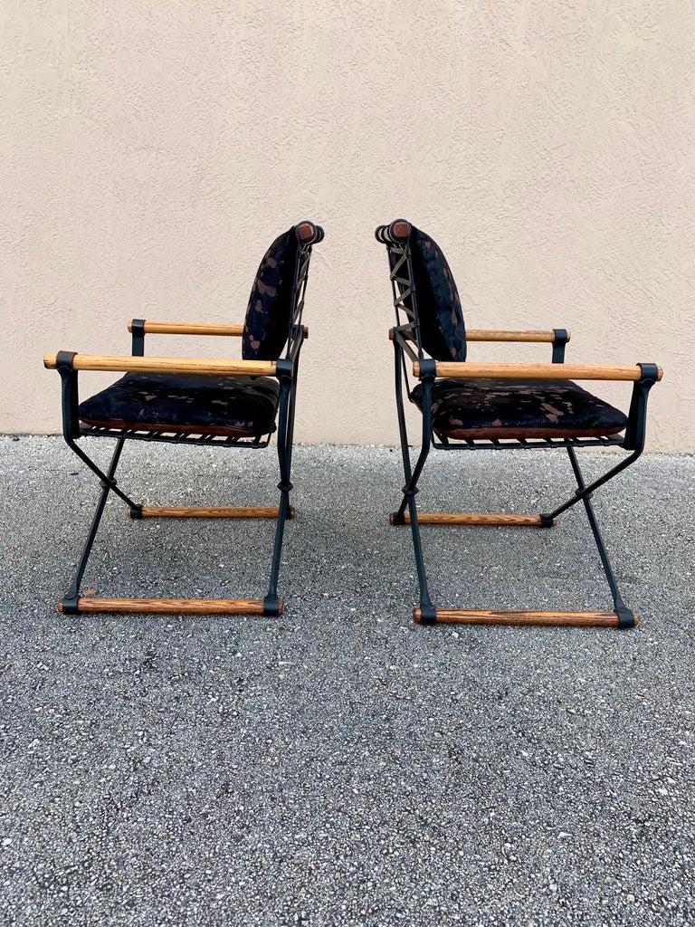 Pair of Chairs by Cleo Baldon for Terra Furniture, Hide on Upholstery