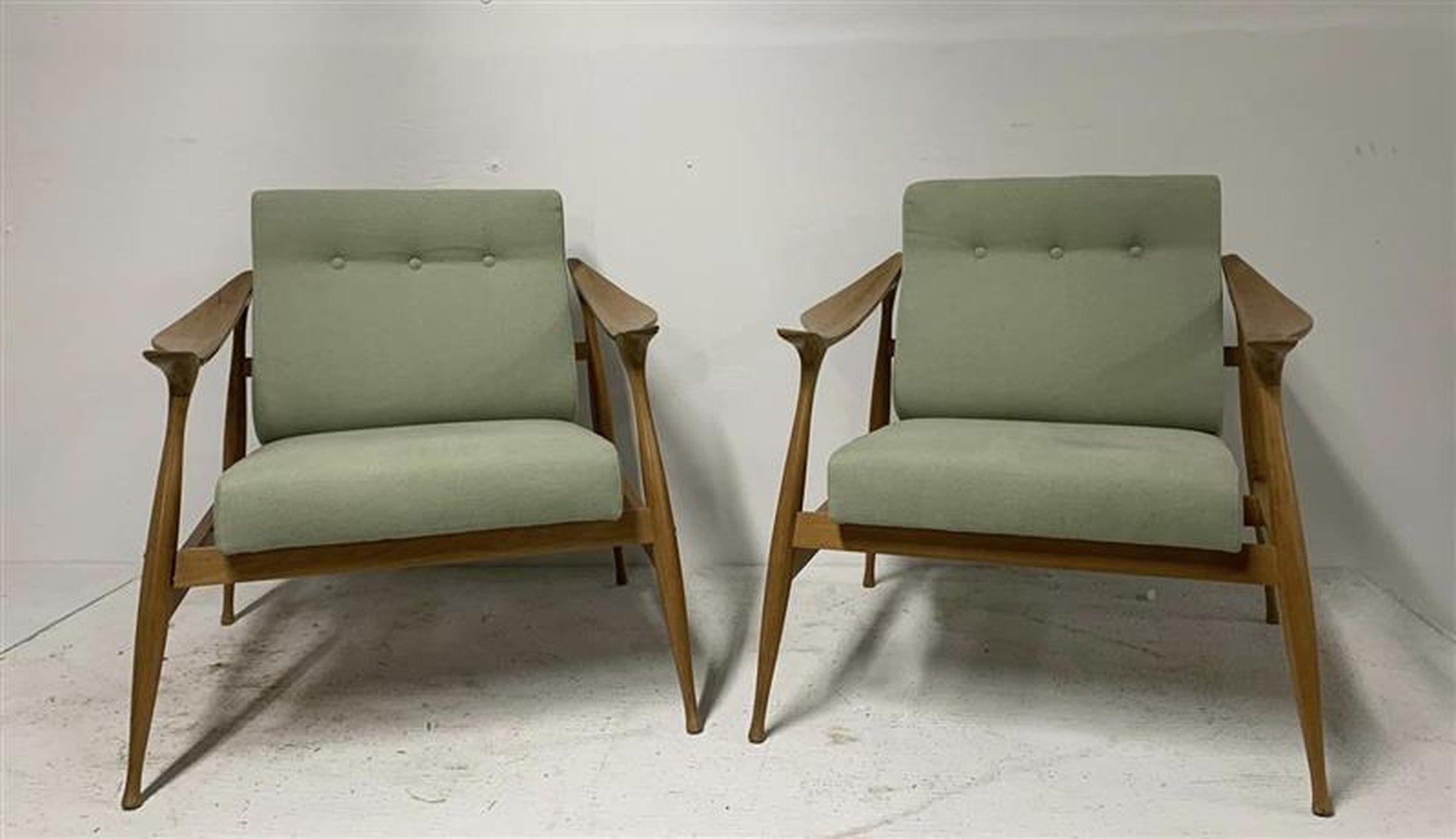 Paire de chaises longues 