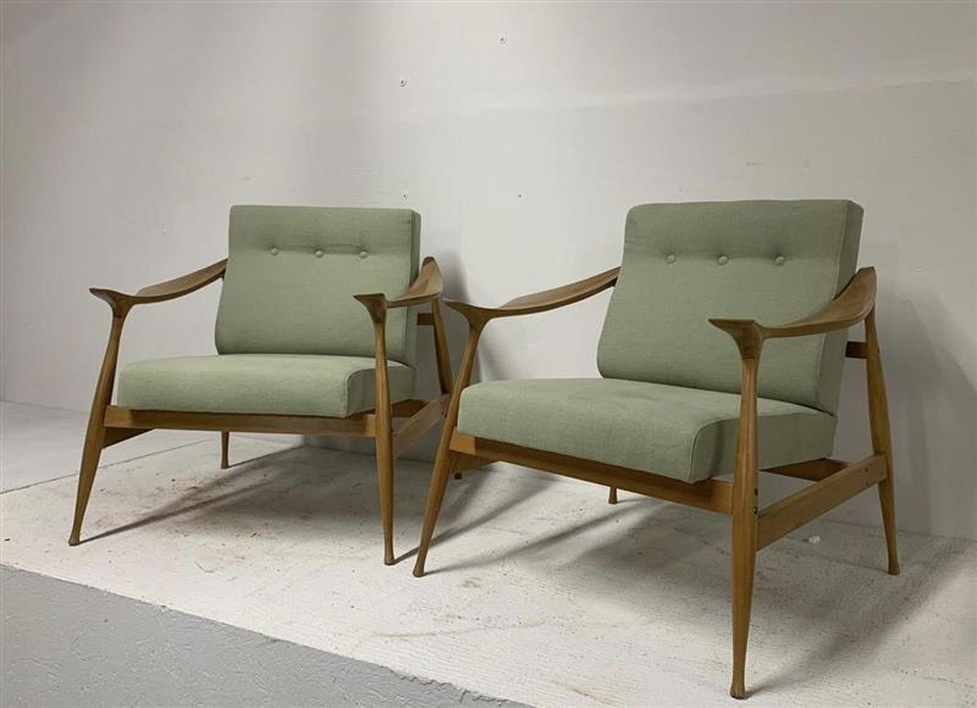 Paire de chaises d'Ico Parisi pour Fratelli Reguitti Bon état - En vente à Red Lion, PA