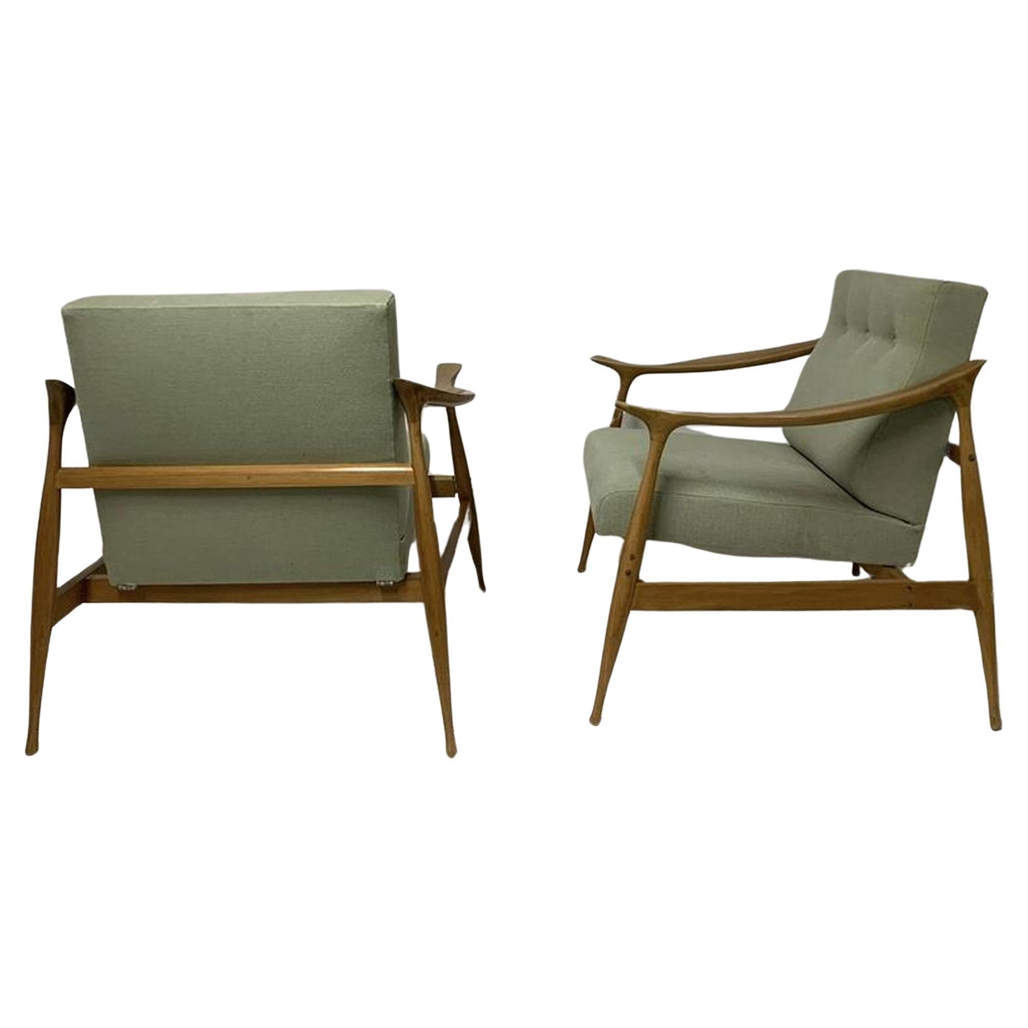 Pair of Chairs by Ico Parisi for Fratelli Reguitti 