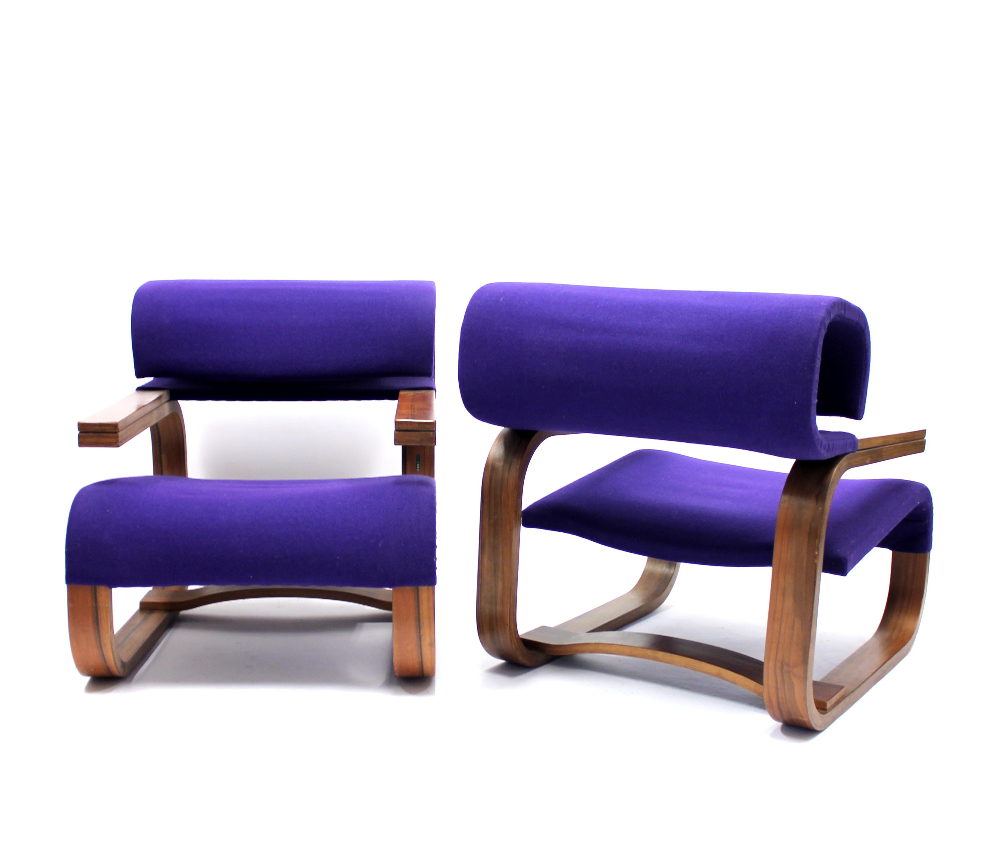 Late 20th Century Pair of Chairs by Jan Bočan for the Czechoslovakian Embassy, Stockholm, 1972