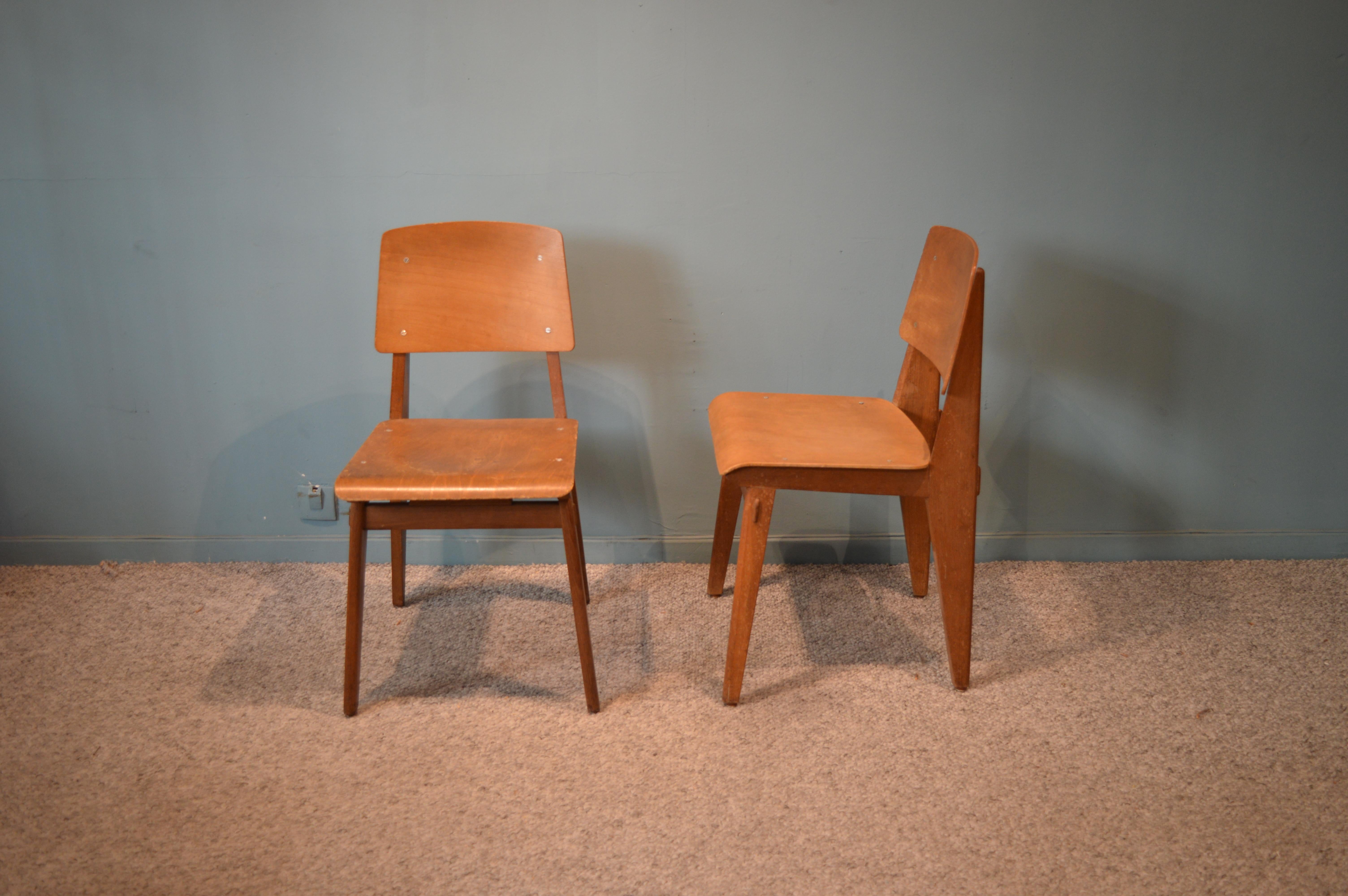 Pair of Chairs by Jean Prouvé 8