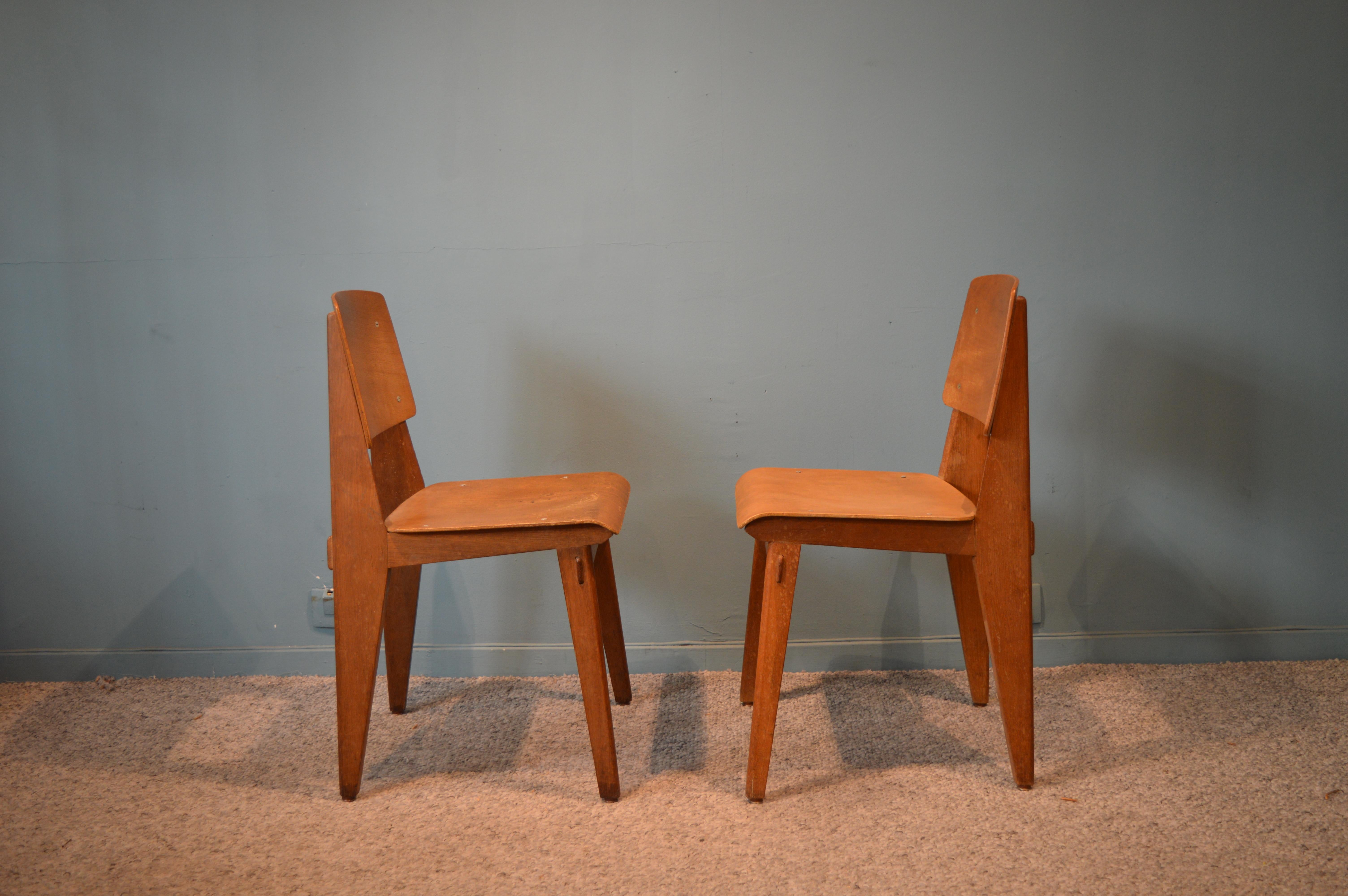 Pair of Chairs by Jean Prouvé 7