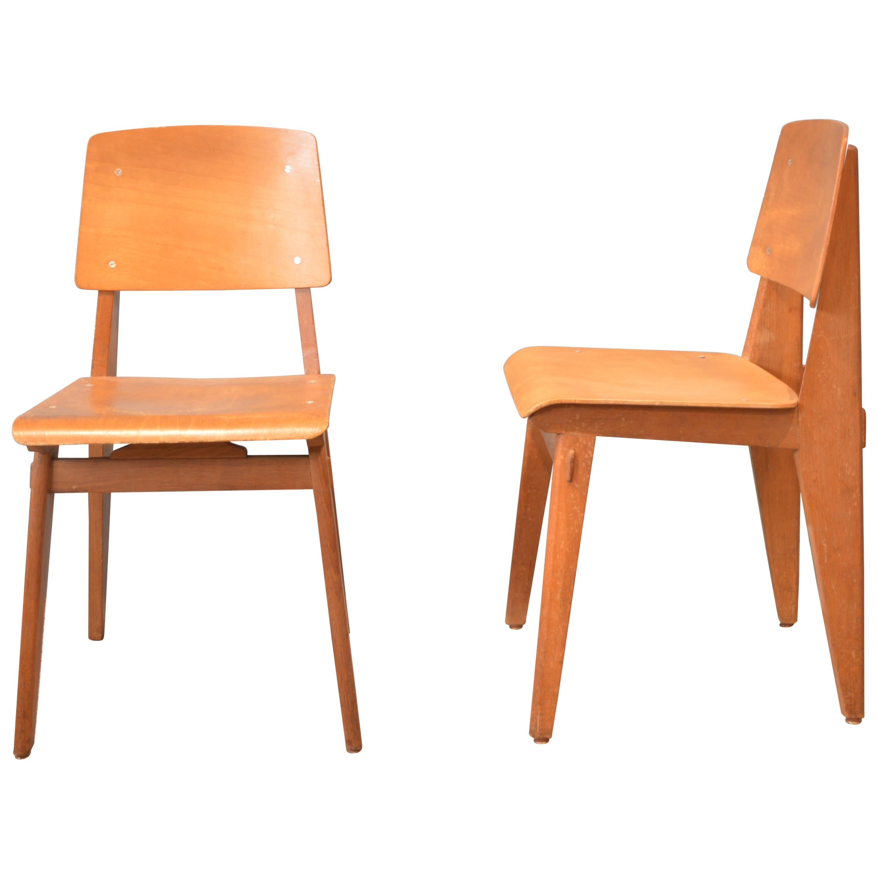 Pair of Chairs by Jean Prouvé