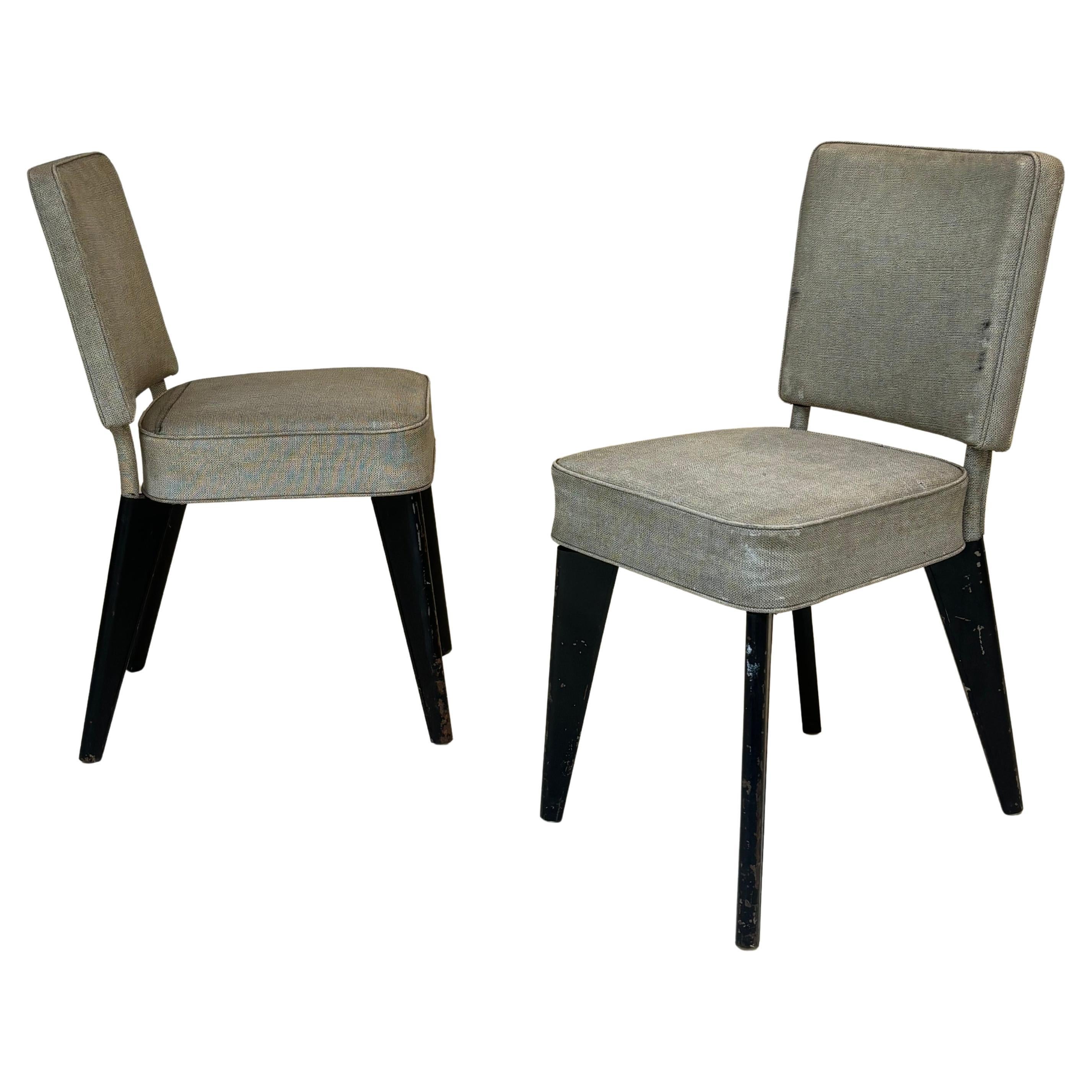 Pair of Chairs by Andre Domin & Marcel Genevriere, Aluminum, 1955