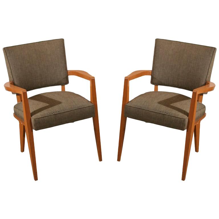 Pair of Chairs by Maxime Old For Sale