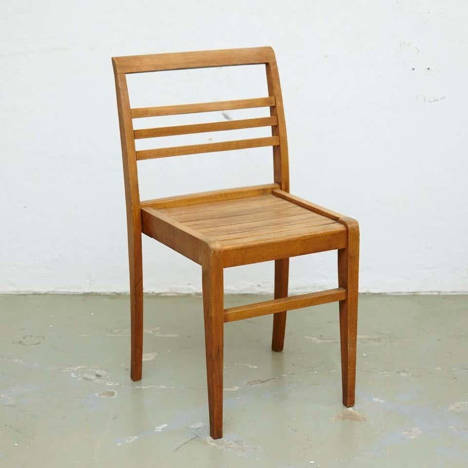 Pair of Chairs by Rene Gabriel Wood, circa 1940 For Sale 5