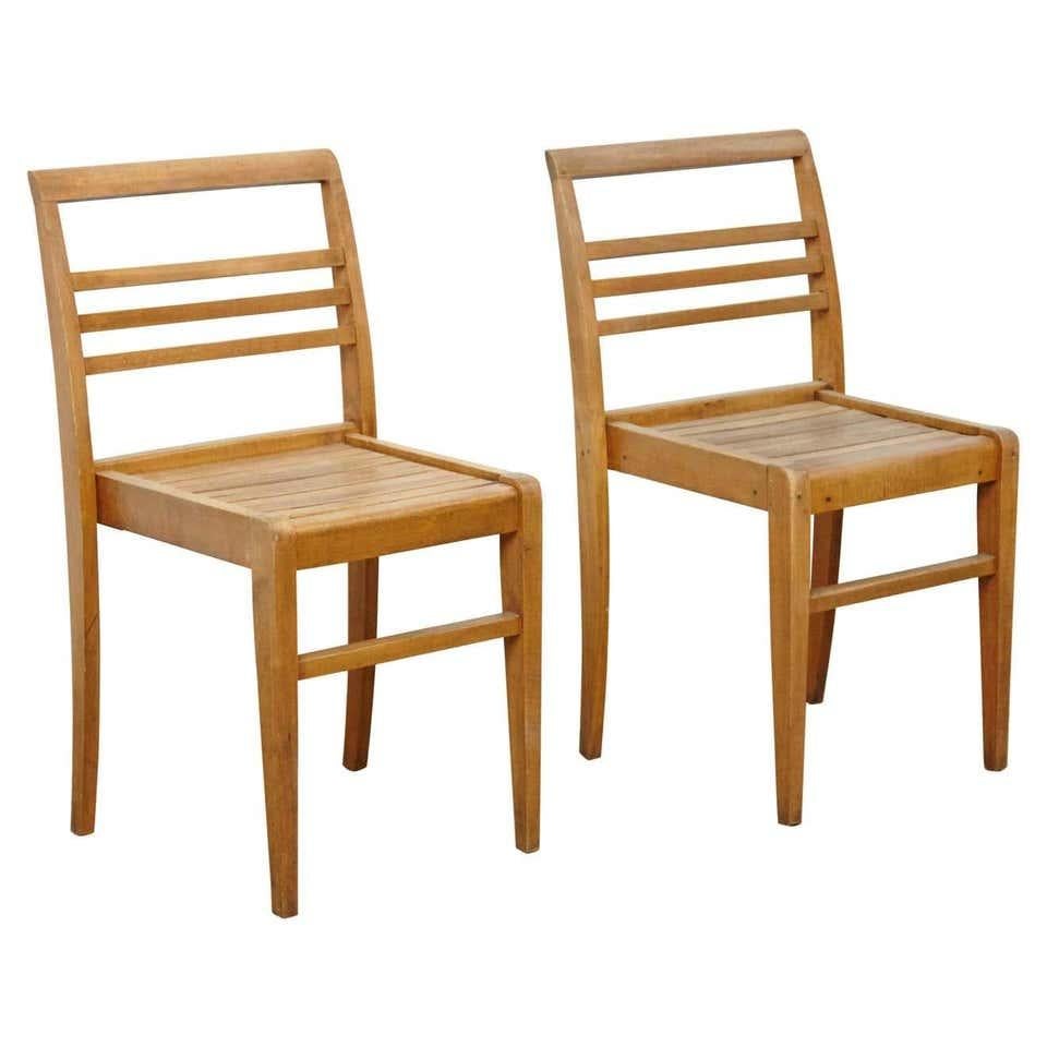 Pair of Chairs by Rene Gabriel Wood, circa 1940 For Sale 9
