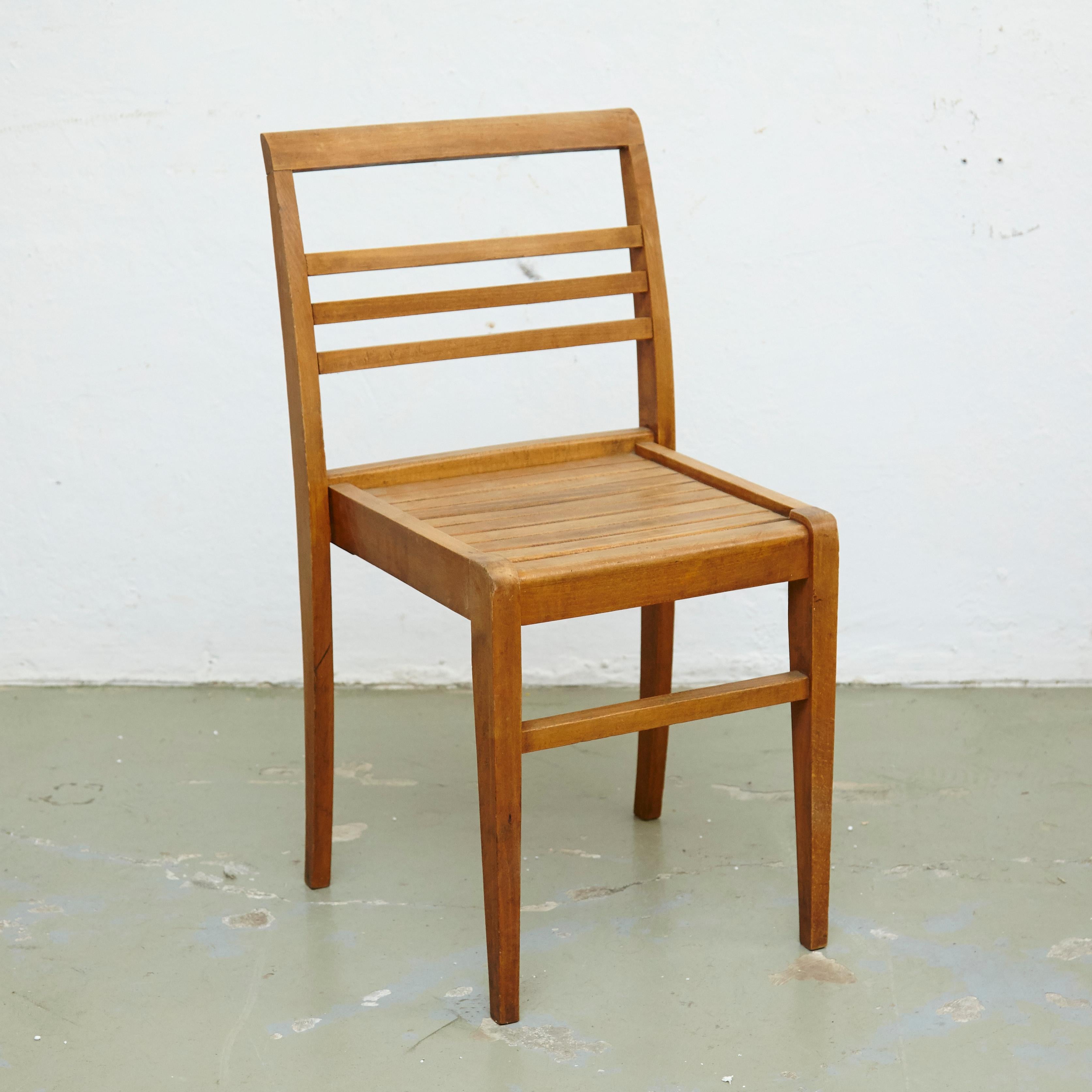 Mid-Century Modern Pair of Chairs by Rene Gabriel Wood, circa 1940