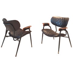 Mid Century Modern, Italian metal framed  chairs by Rima