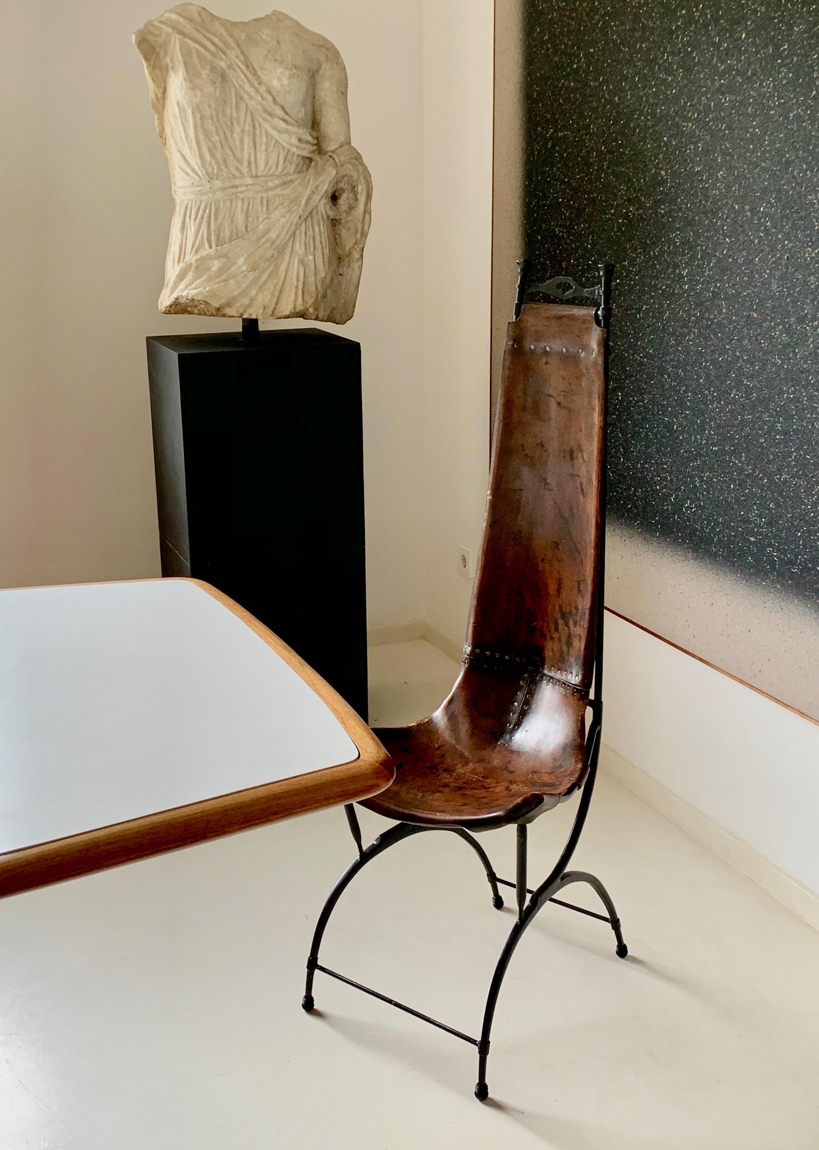 Leather Pair of Chairs by Sido and François Thevenin, circa 1970, France