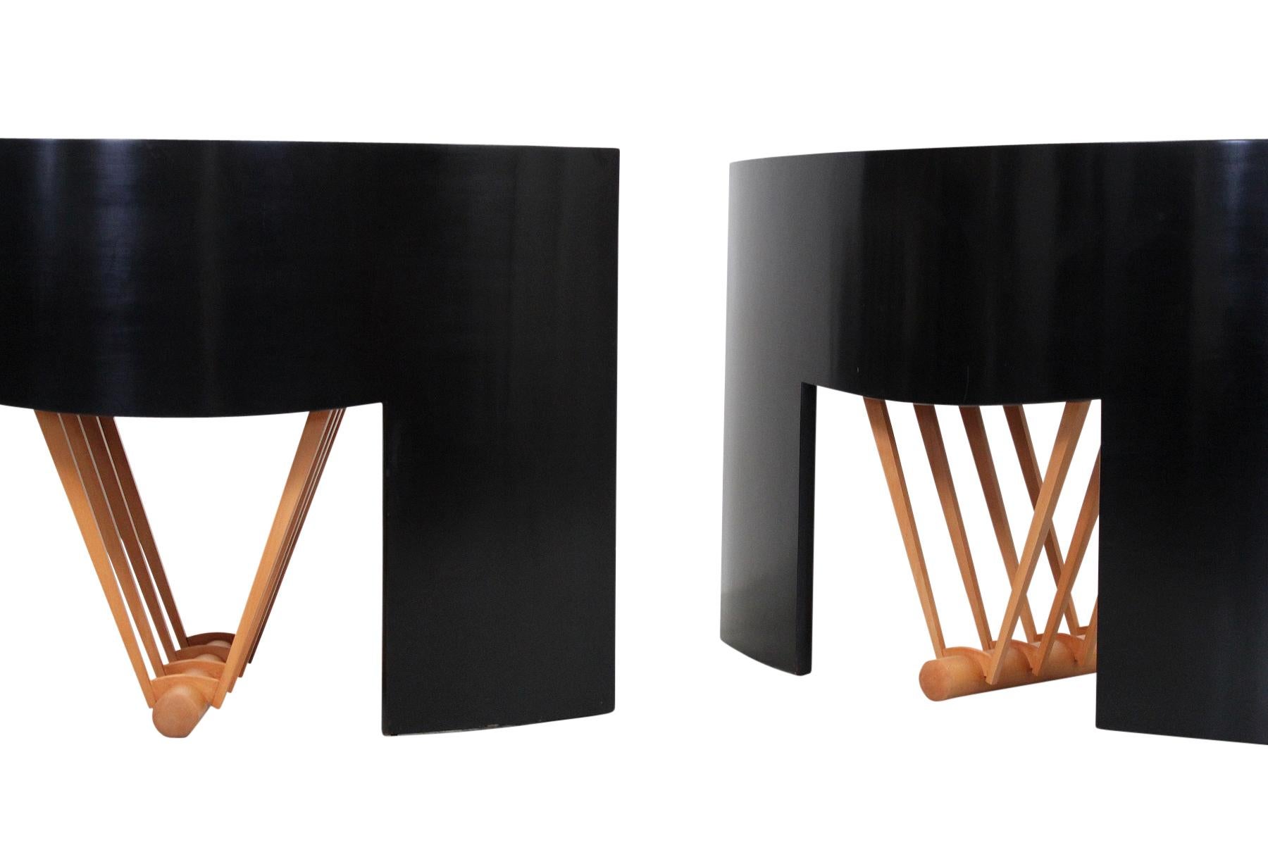 Wood Pair of Chairs by Thomas Hucker
