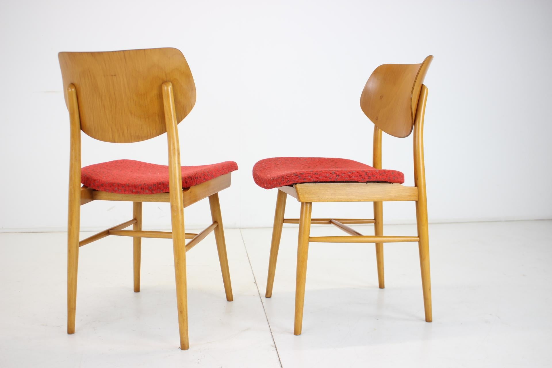 Pair of Chairs by TON, 1965 Czechoslovakia For Sale 5