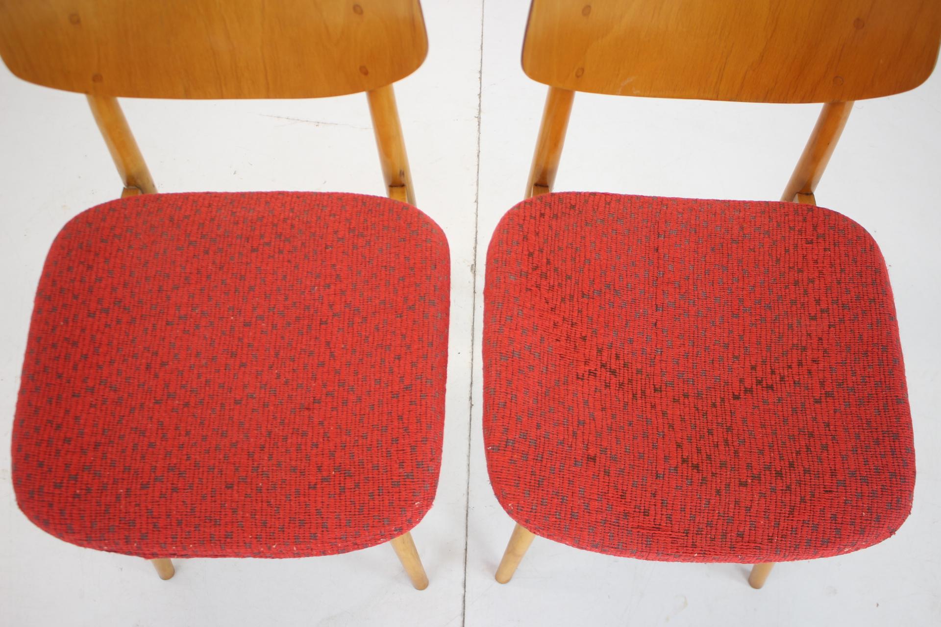 Pair of Chairs by TON, 1965 Czechoslovakia For Sale 6