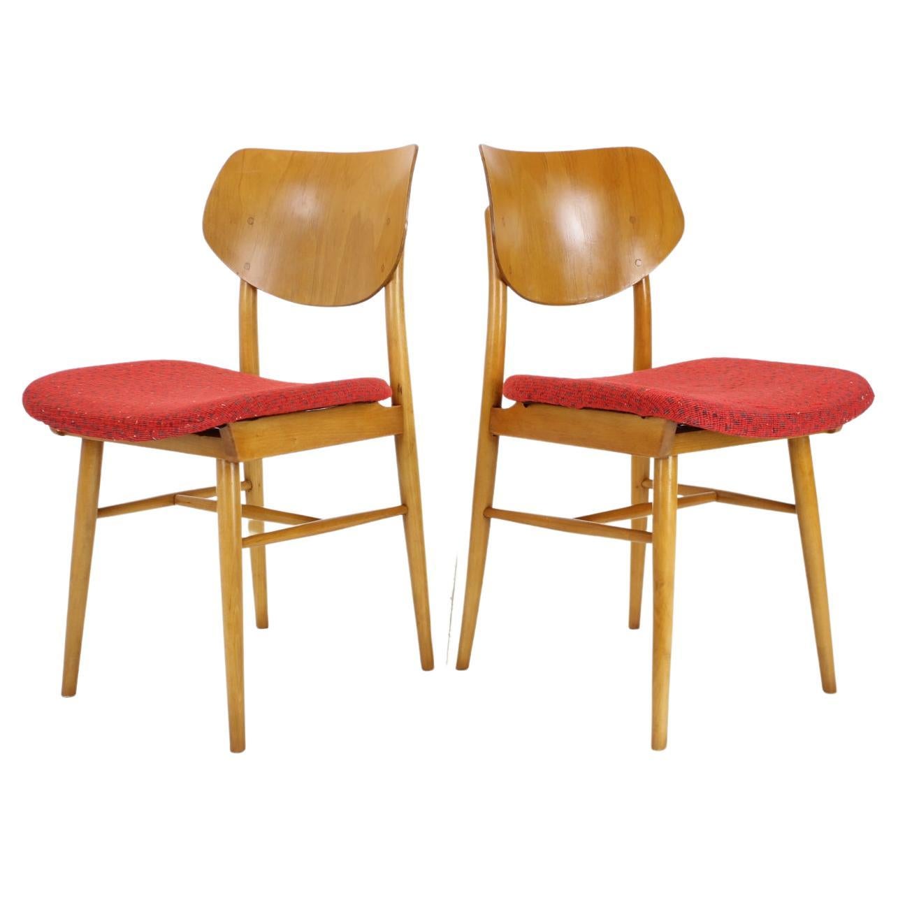 Pair of Chairs by TON, 1965 Czechoslovakia For Sale