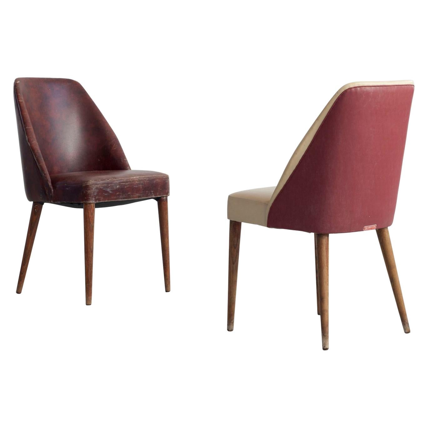 Pair of Chairs, Design and Manufacturing by Figli di Amedeo Cassina