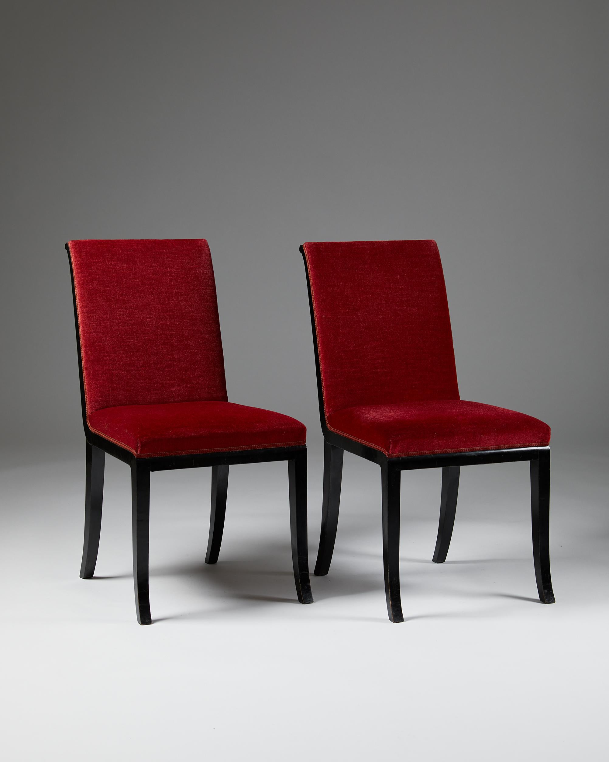 Mid-Century Modern Pair of Chairs Designed by Alvar Andersson for Hyresgästernas Möbelaffär