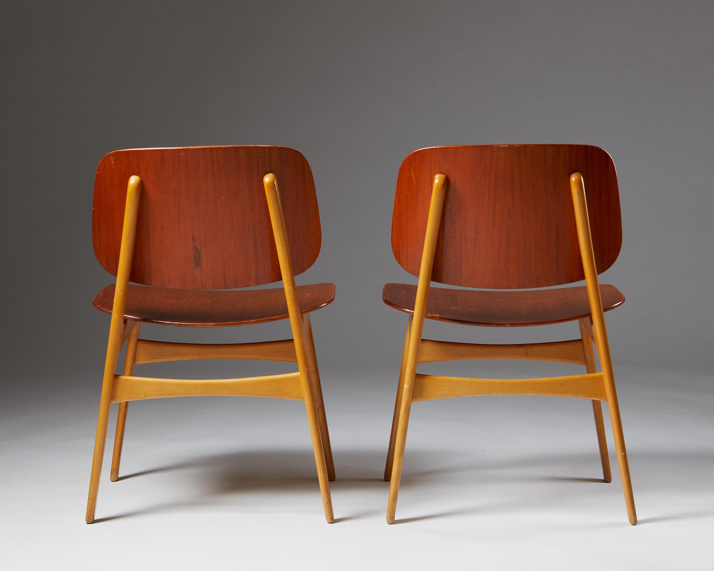 Pair of Chairs Designed by Börge Mogensen, Denmark, 1960’s 1