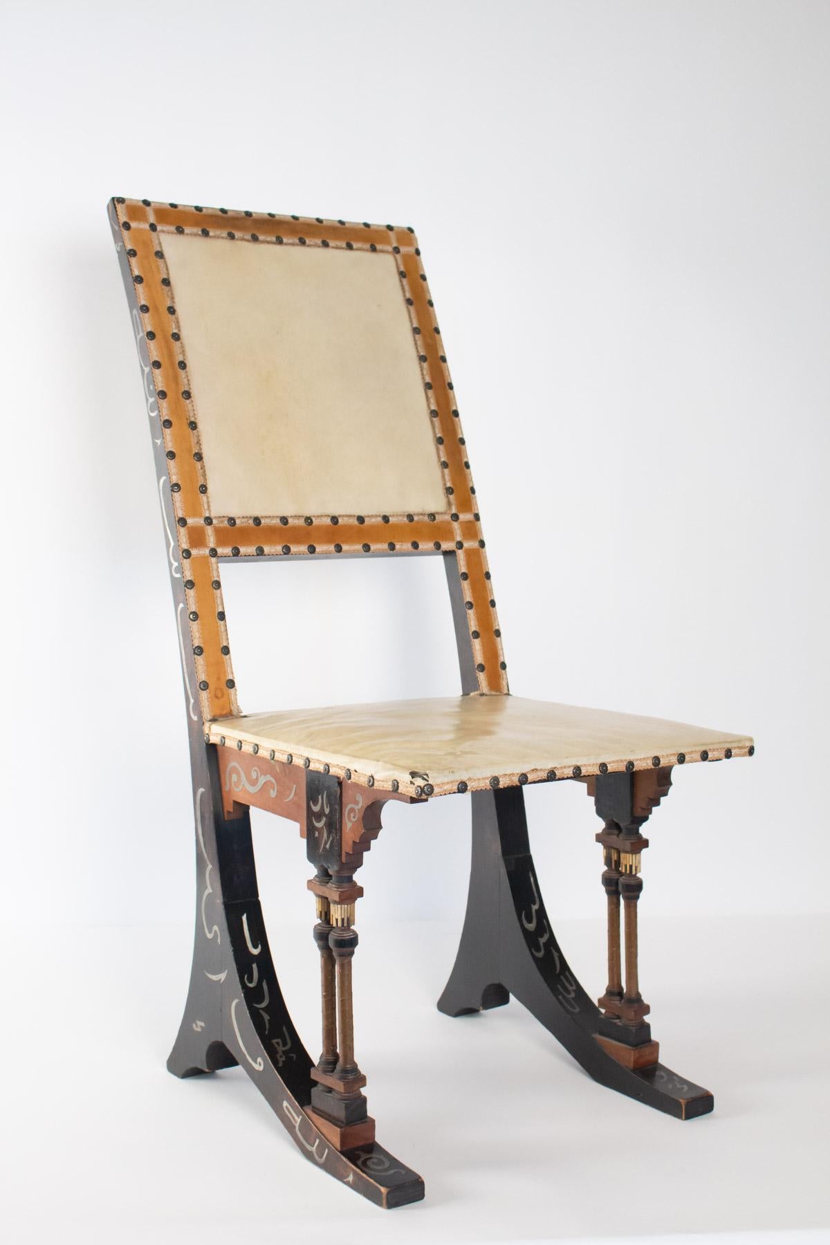 French Pair of Chairs from Carlo Bugatti, 1880-1890
